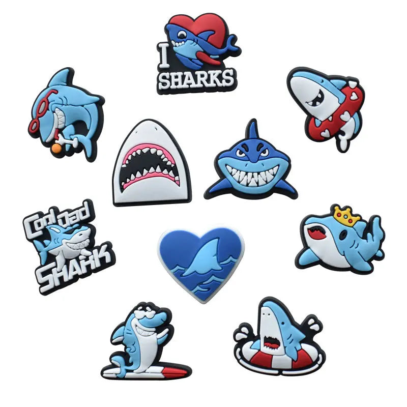 1Pcs Shark Shoe Charms Pin for Crocs - Cute Shoe Decorations for Kids & Adults - Perfect for Christmas, Birthday Parties & Gifts - Unisex Fashion Accessory for Casual Wear & Jibbitz Collection