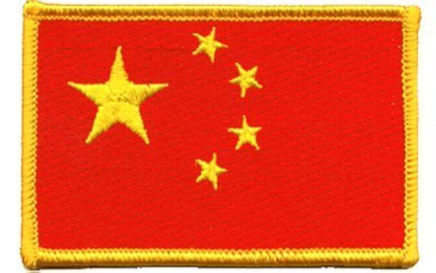 Chinese Flag Iron-on Embroidered Patch - Patriotic DIY Sewing Badge for Jackets, Bags & Hats - Perfect for Costumes, Military Uniforms & Craft Projects
