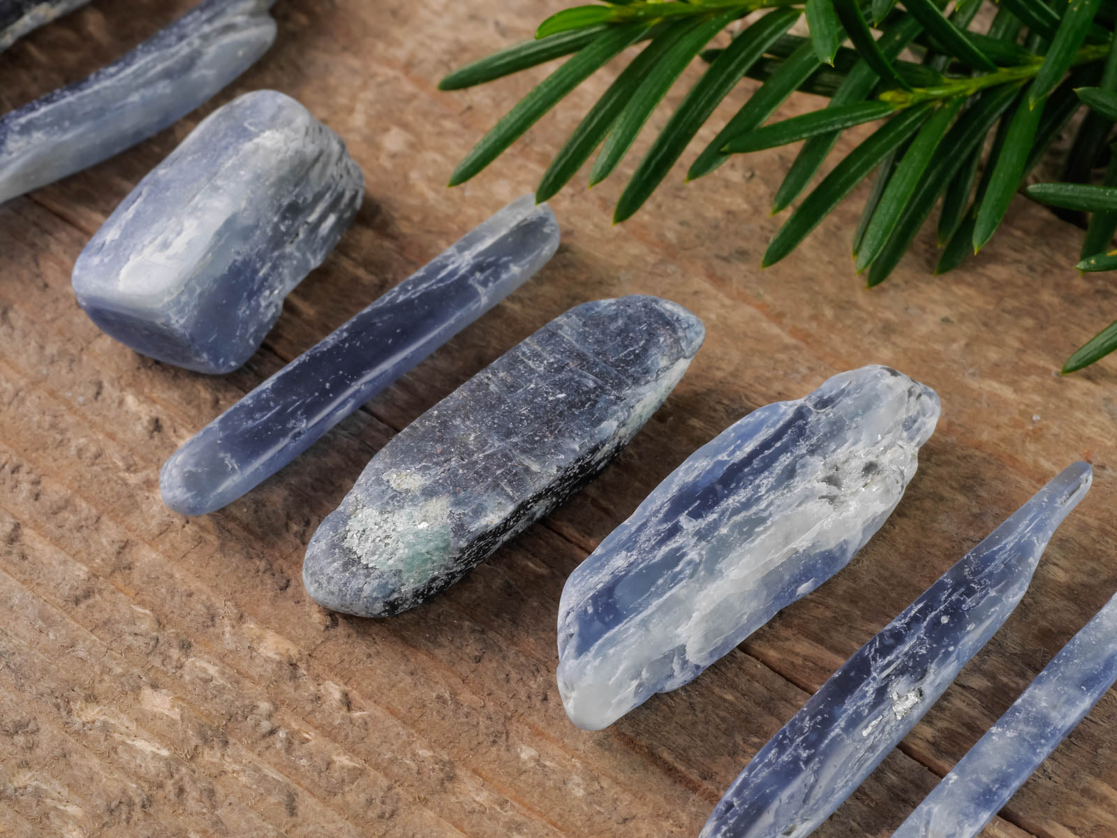 Natural Blue Kyanite Tumbled Stones - Healing Crystals for Meditation, Chakra Balancing & Self Care Gifts (E0012) | Perfect for Reiki, Yoga & Spiritual Wellness