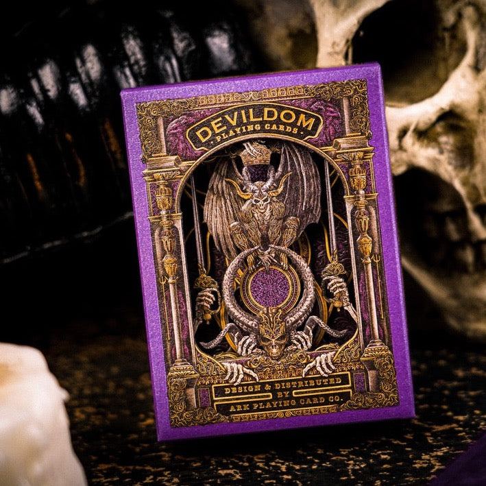 Devildom Premium Luxury Leather Playing Cards - Elegant Casino Style Deck for Poker, Blackjack & Magic Tricks - Perfect for Game Nights, Gifts & Collectors