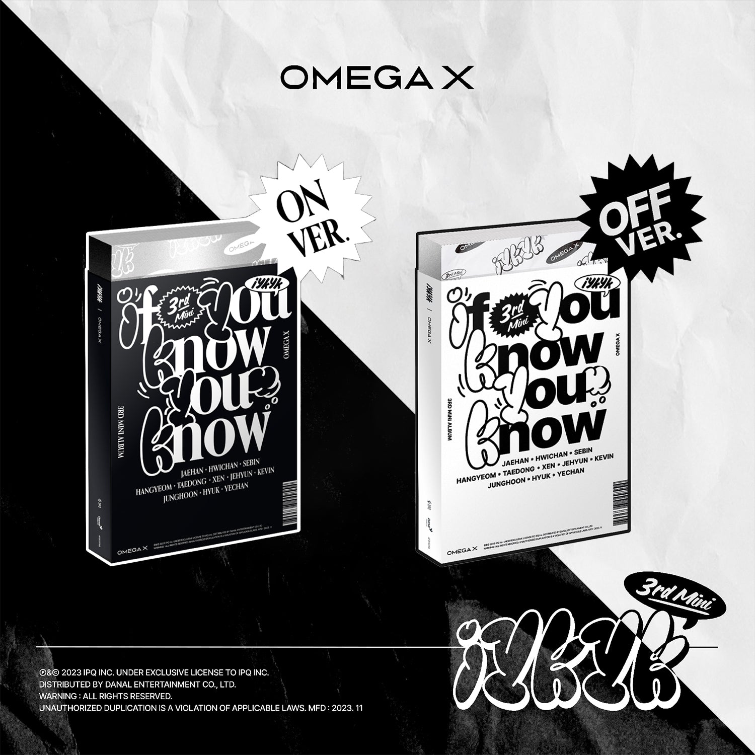 OMEGA X 3RD MINI ALBUM 'IYKYK' - K-Pop Official Album with Photobook & Poster - Perfect for K-Pop Fans, Collectors, and Gift Giving