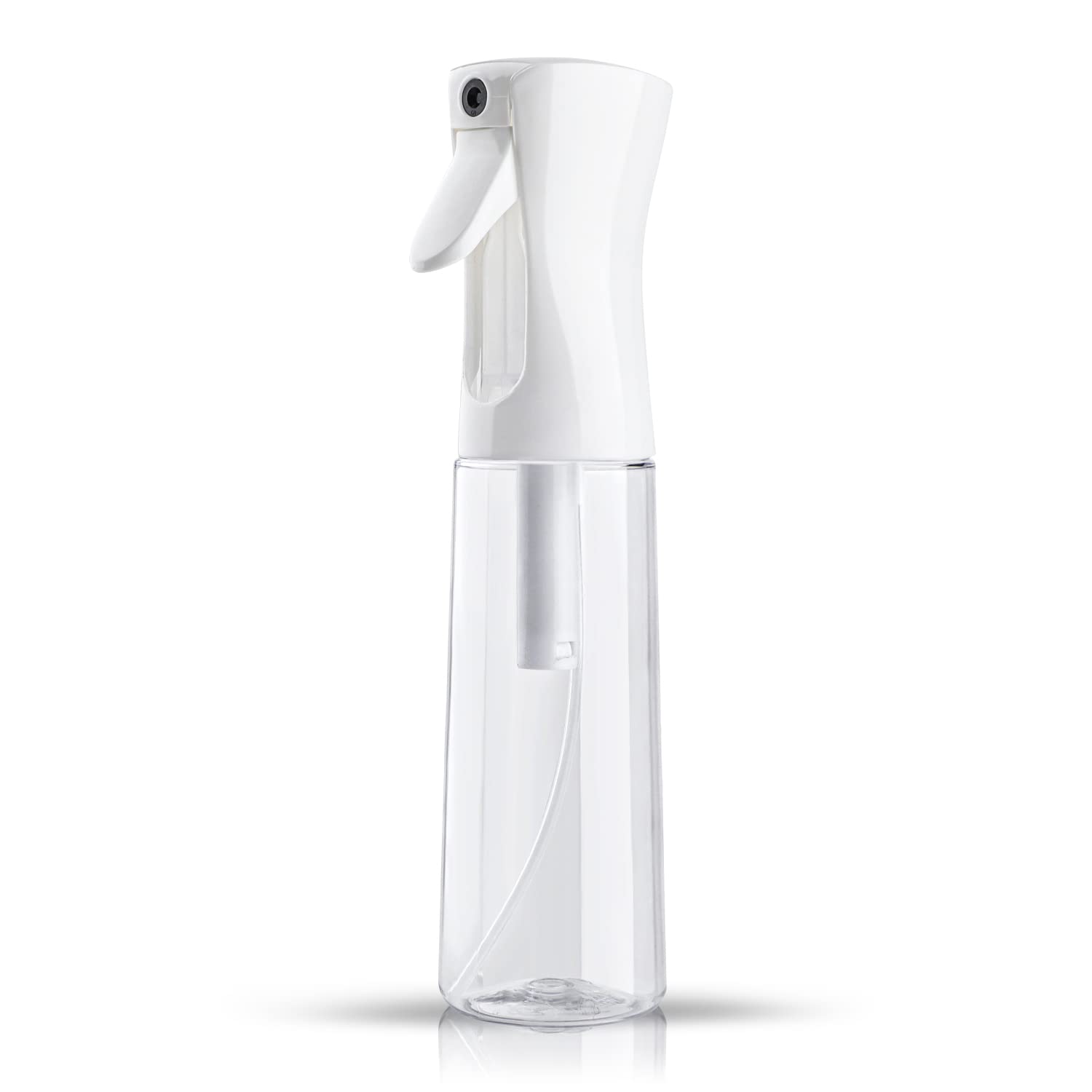 TANSHINE 300ML Continuous Spray Bottle - Fine Misting Water Sprayer for Hair Styling, Plant Care, Cleaning & Skin Hydration | Perfect for Curly Hair, Indoor Plants, Face Mist & Home Cleaning (Transparent)