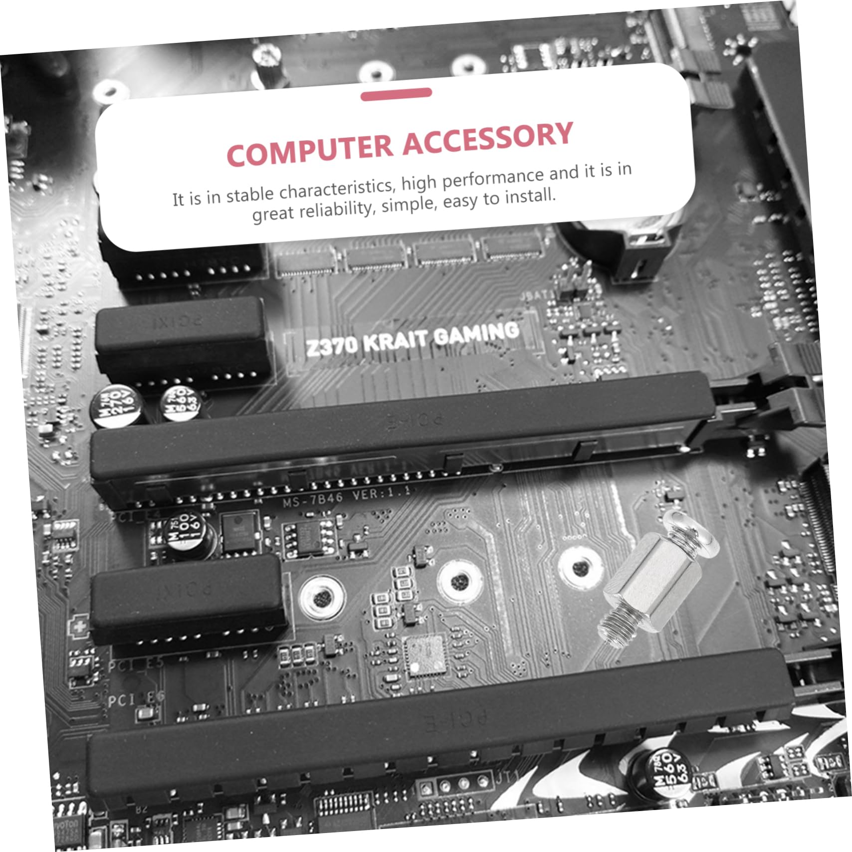 Jojofuny 20pcs Motherboard Screws & Laptop Stand - M.2 SSD Accessories Kit with Metal Standoffs for Desktop & Notebook Computers | Perfect for PC Building, Laptop Cooling & Workspace Organization