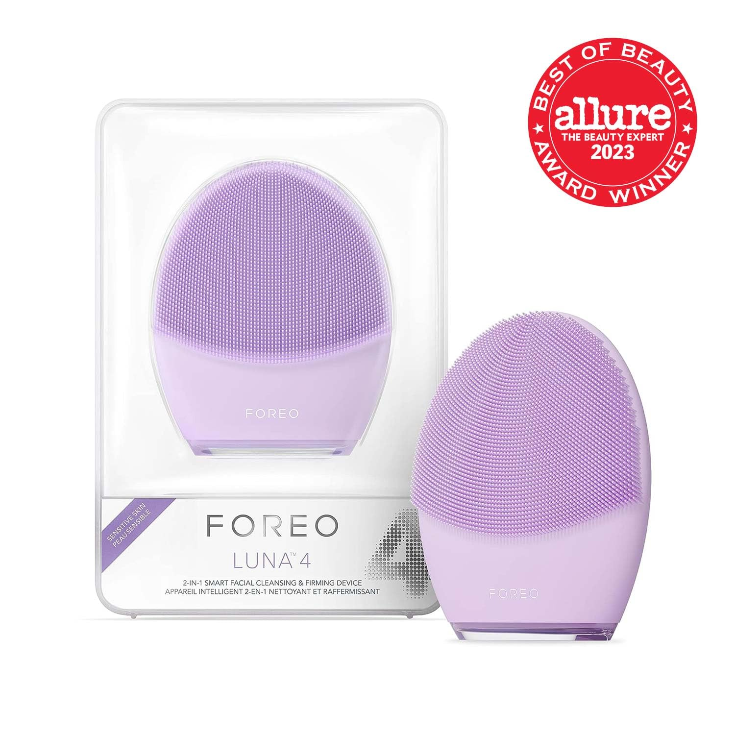FOREO LUNA 4 - 2-in-1 Smart Facial Cleansing & Firming Device for Acne & Anti-Aging | Deep Pore Cleanser & Skin Tightening Massager | Perfect for Travel & Daily Skincare Routine