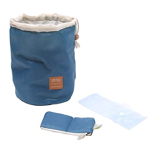 Aeoss Waterproof Cosmetic Bag & Toiletry Organizer with Drawstrings - Set of 2 Travel Makeup Pouches for Women | Perfect for Gym, Travel, and Daily Essentials Storage