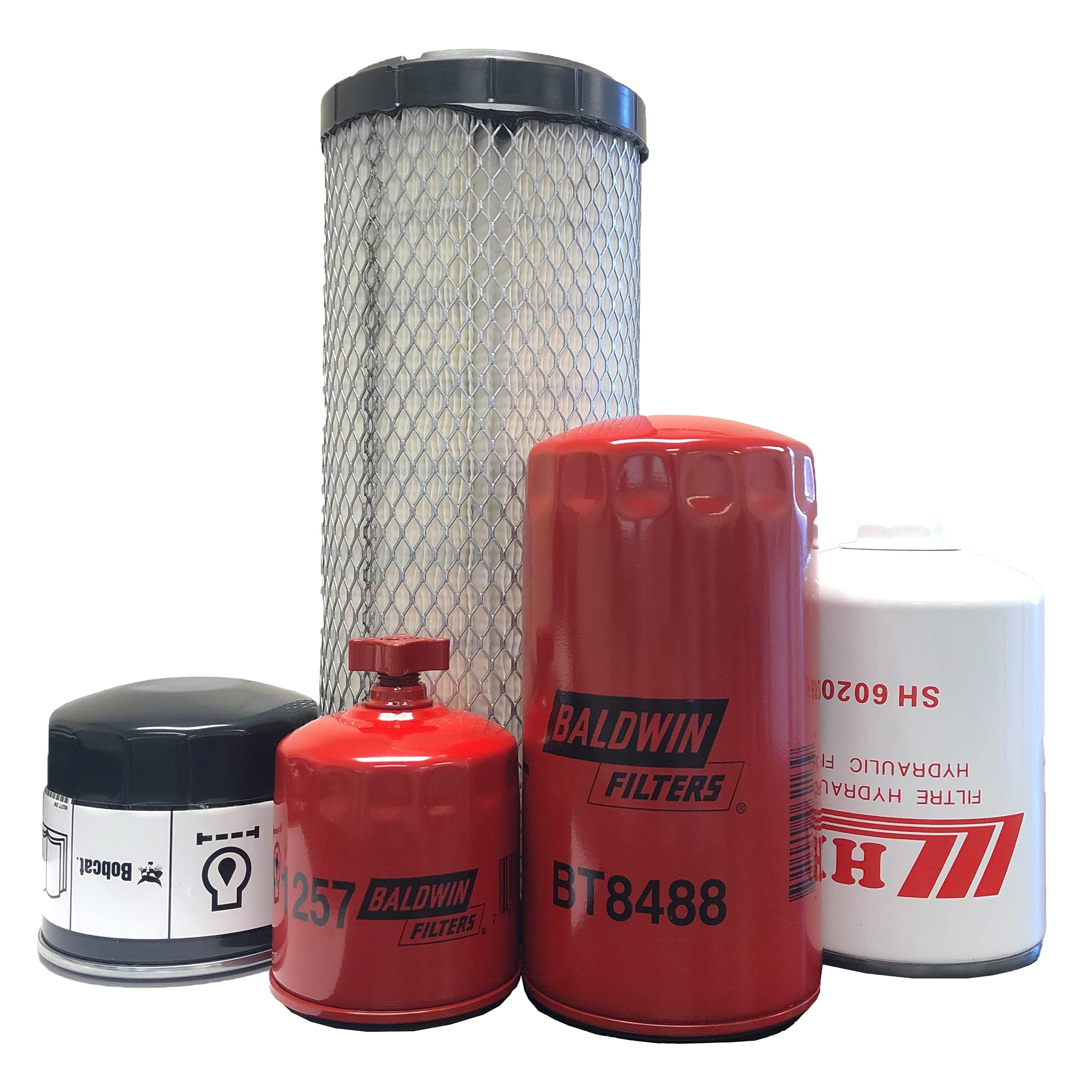 CFKIT Service Filter Kit Compatible with Bobcat CT2025 Compact Tractors B4VJ11065 & Above - Replacement Air, Oil & Fuel Filters for Tractor Maintenance & Farming Equipment Care