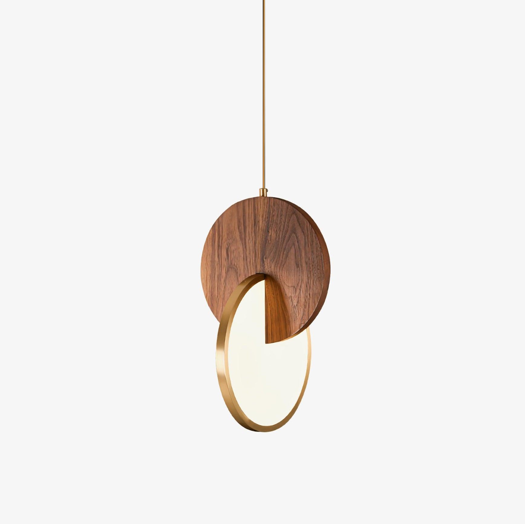 Modern Double Disk Pendant Light - Adjustable Hanging Chandelier for Dining Room, Kitchen Island & Living Room Decor