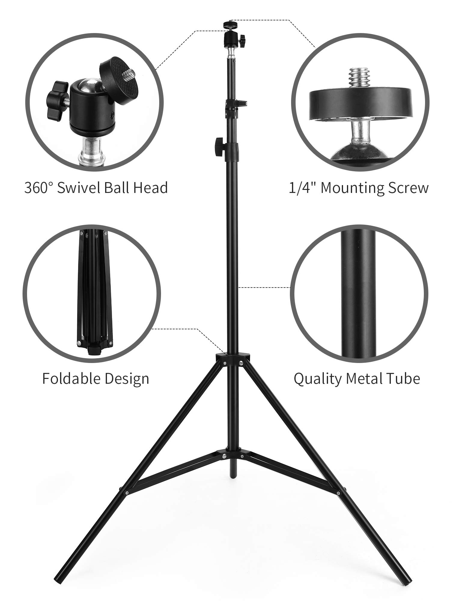 Adjustable Tripod Stand for Infrared Thermometers - Portable Holder for Non-Contact Wall Mounted Thermometer Models K2, K3, K3 Pro & Cameras - Perfect for Medical, Industrial & Home Temperature Measurement