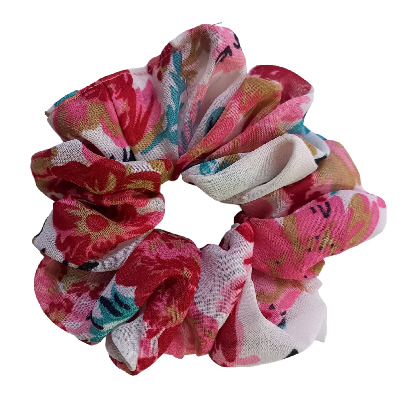 4 Pcs Chiffon Hair Bands - Soft Ponytail Holders & Floral Hair Scrunchies for Women & Girls, Perfect for School, Work, Parties & Everyday Use