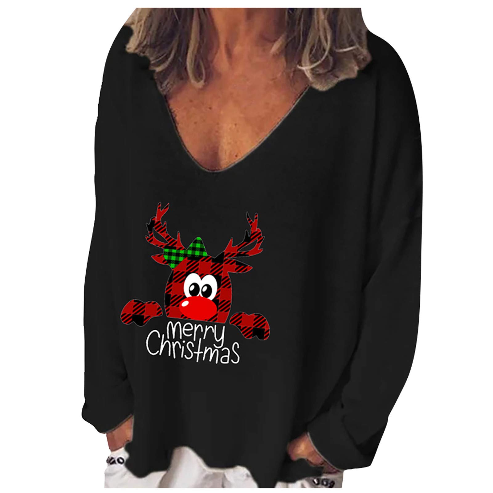 Women's Long Sleeve Printed Crewneck Sweatshirt - Casual Halloween Blouse Top for Women | Cozy Fall Outfit, Party Costume, Everyday Wear