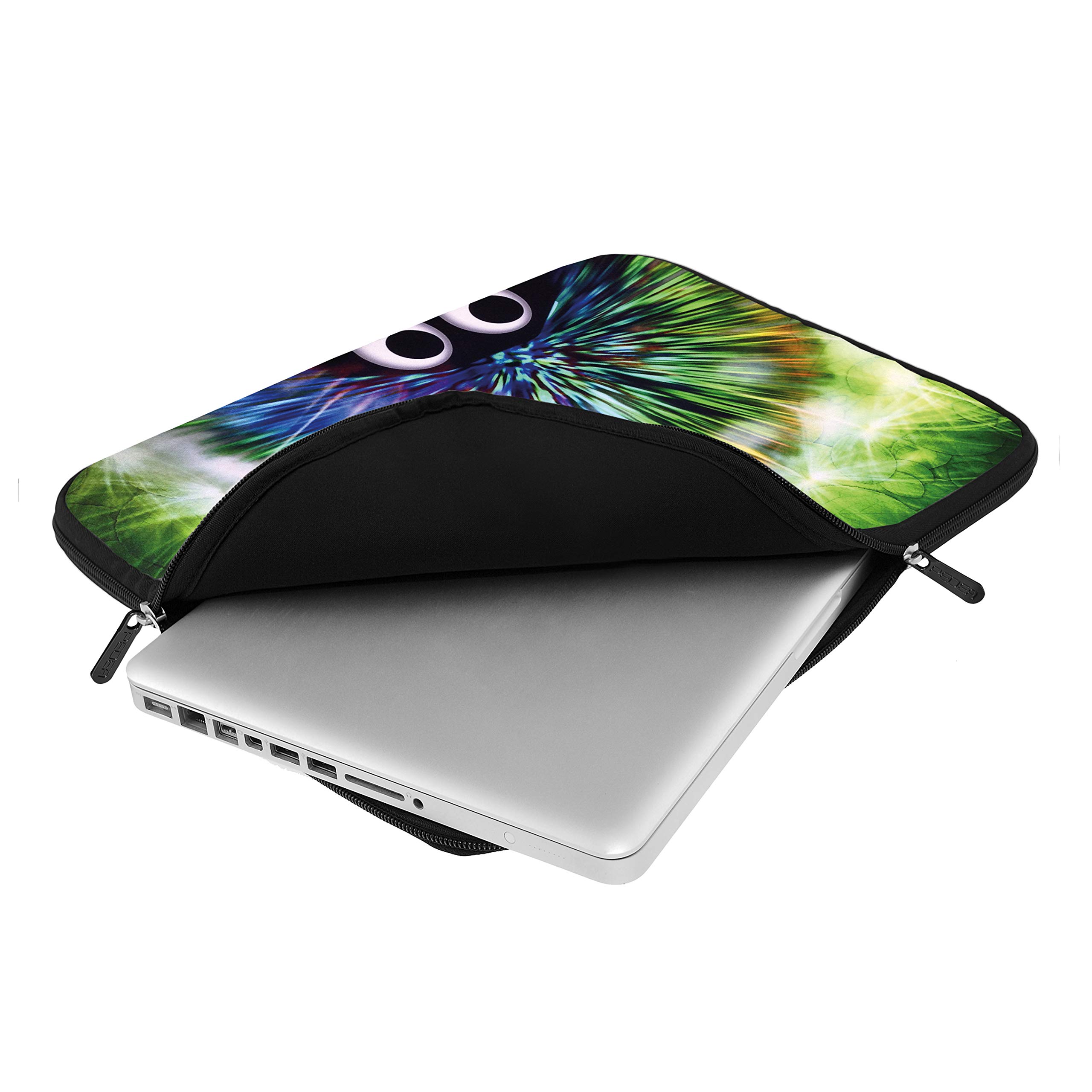 Premium Green Hedgehog Design Laptop Sleeve Case for 15.6 Inch Notebook - Includes Mouse Pad & Wireless Mouse - Perfect for Office, School & Travel Protection