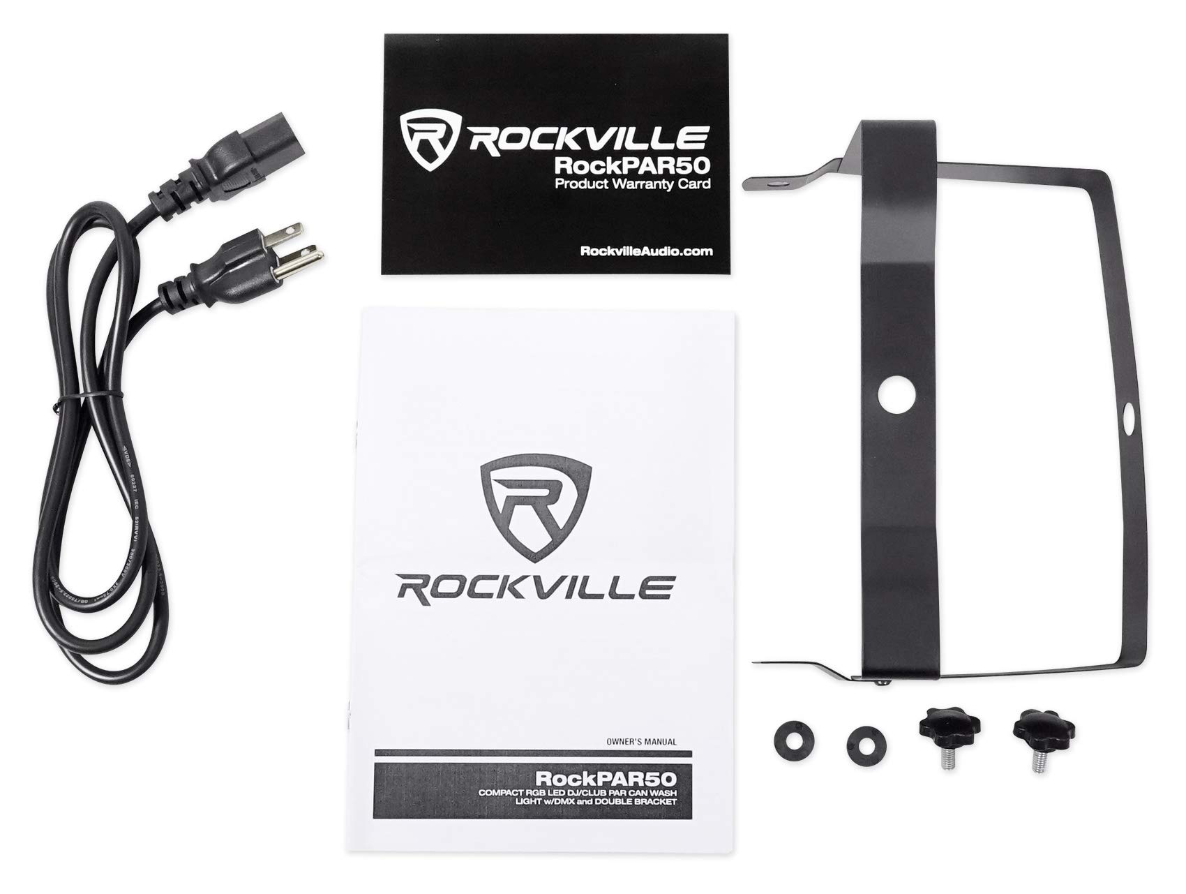 Rockville RockPAR50 LED RGB Par Can DMX DJ Stage Lighting - 6 Pack with Backpack for Club, Concert, and Event Wash Lighting