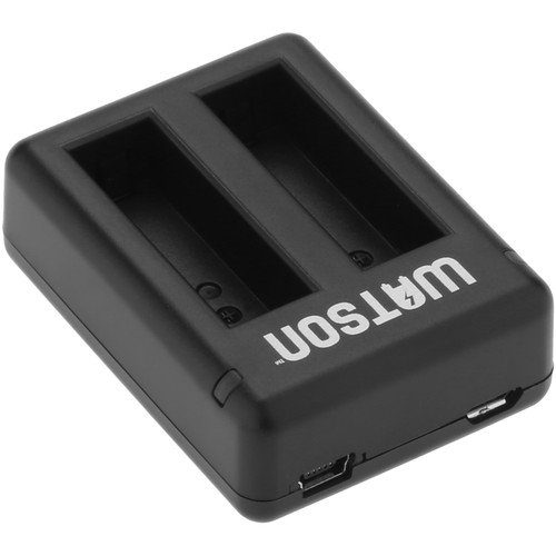 Watson Mini Duo Charger for GoPro HERO4 Batteries - Dual USB Charging Station for Action Camera Accessories - Perfect for Travel, Outdoor Adventures & Vlogging