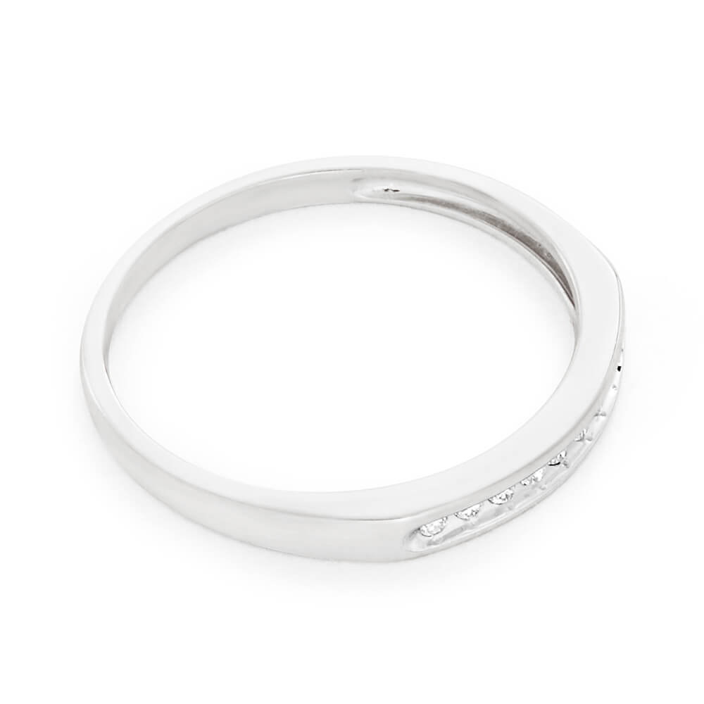 9ct White Gold 10 Diamonds Eternity Ring for Women - Timeless Wedding Band, Anniversary Gift & Bridal Jewelry - Perfect for Engagements, Proposals & Special Occasions