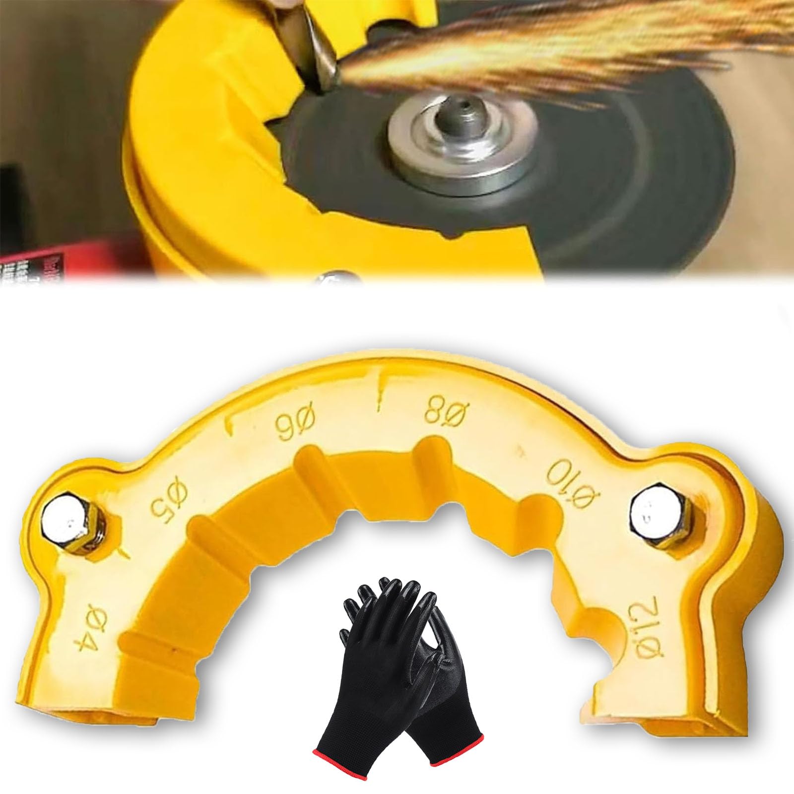 2025 Upgraded Universal Drill Bit Sharpener Attachment for Angle Grinder - Precision Sharpening Tool for All Drill Bit Sizes (1PC) - Perfect for Metalworking, Woodworking & DIY Home Projects