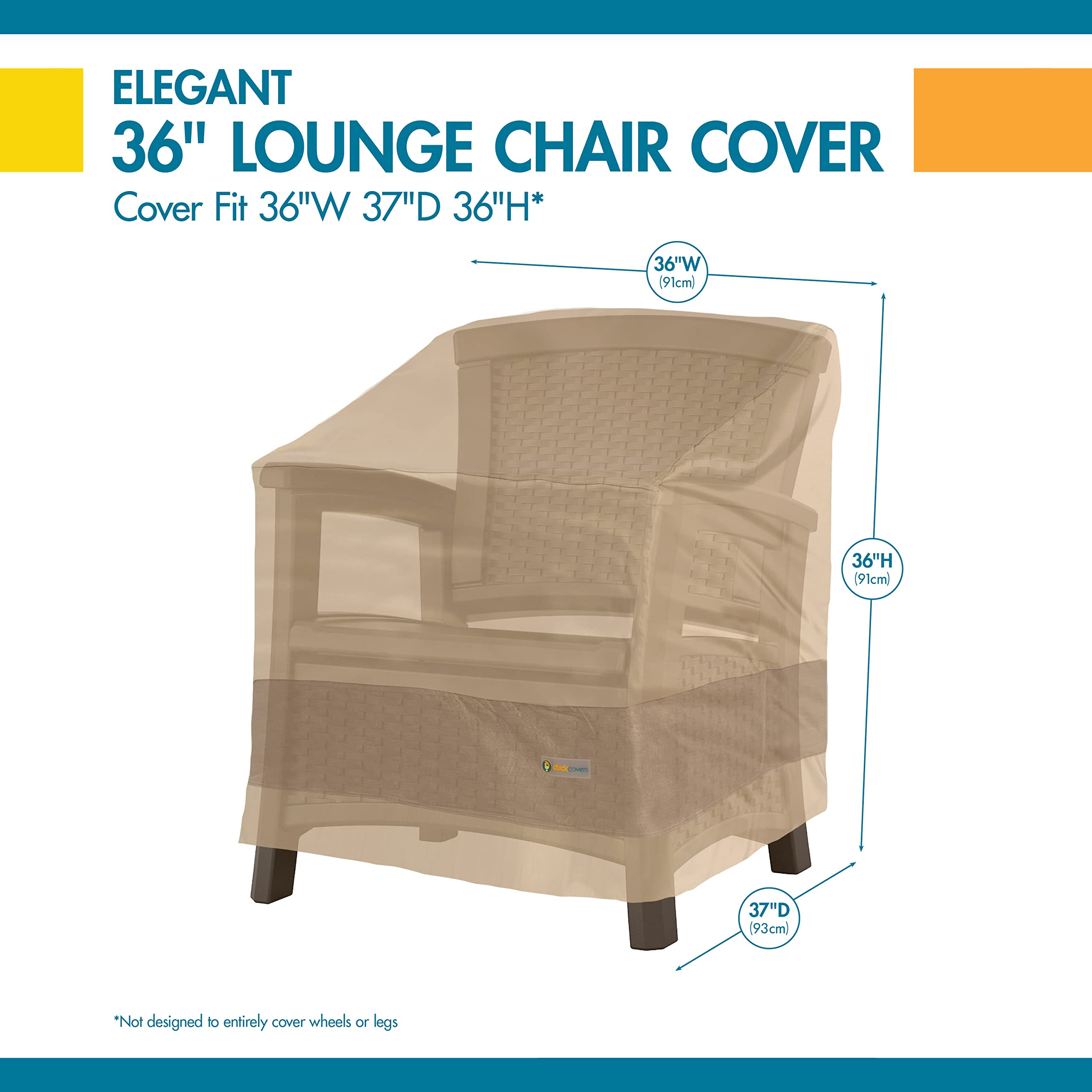 **Elegant Waterproof 36 Inch Patio Chair Cover – Duck Covers for Outdoor Furniture Protection – Perfect for Garden, Deck, and Poolside Use**
