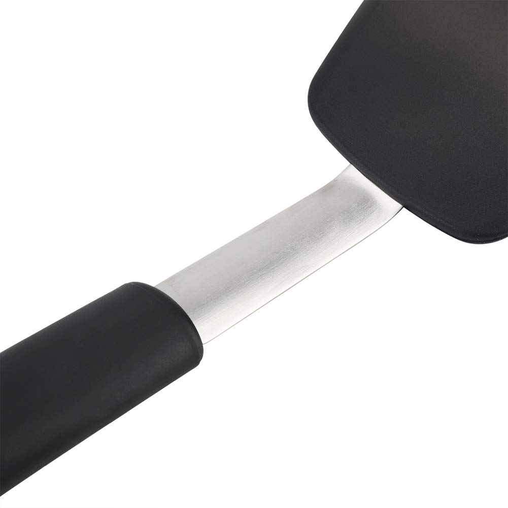 Heat-Resistant Silicone Spatula Turner for Flipping Eggs & Burgers - Non-Stick Kitchen Utensil with Non-Slip Grip - Perfect for Frying, Cooking, Baking & Grilling - Ideal for Breakfast, BBQ & Kitchen Use