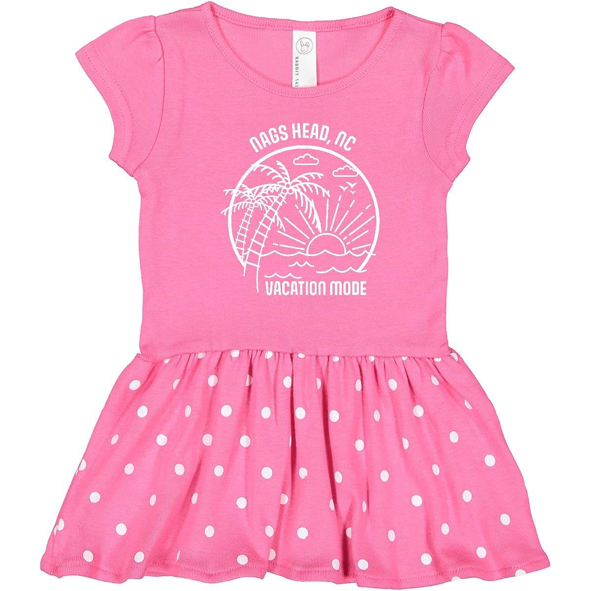 Inktastic Summer Vacation Mode Nags Head North Carolina Toddler Dress - Cute Girls' Beach Outfit for Family Trips & Seaside Adventures