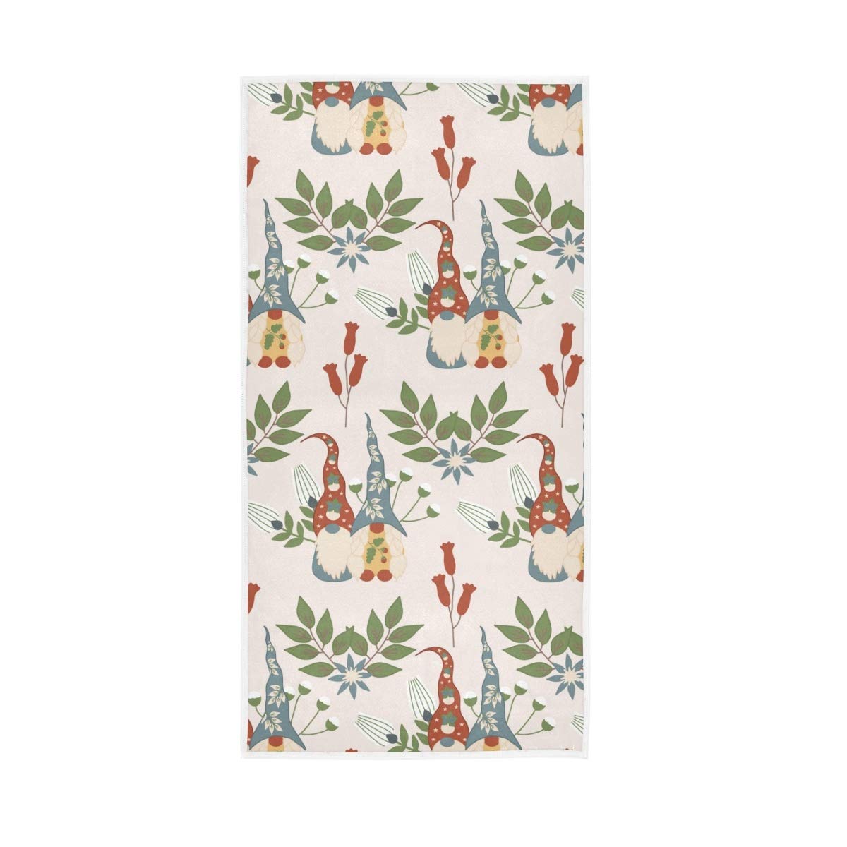 Vintage Summer Gnomes Hand Towel - Cute Face Towel, Soft Cotton Bath Towel for Bathroom, Kitchen, Gym, Spa & Yoga - Perfect for Home Decor, Gift & Travel Accessories