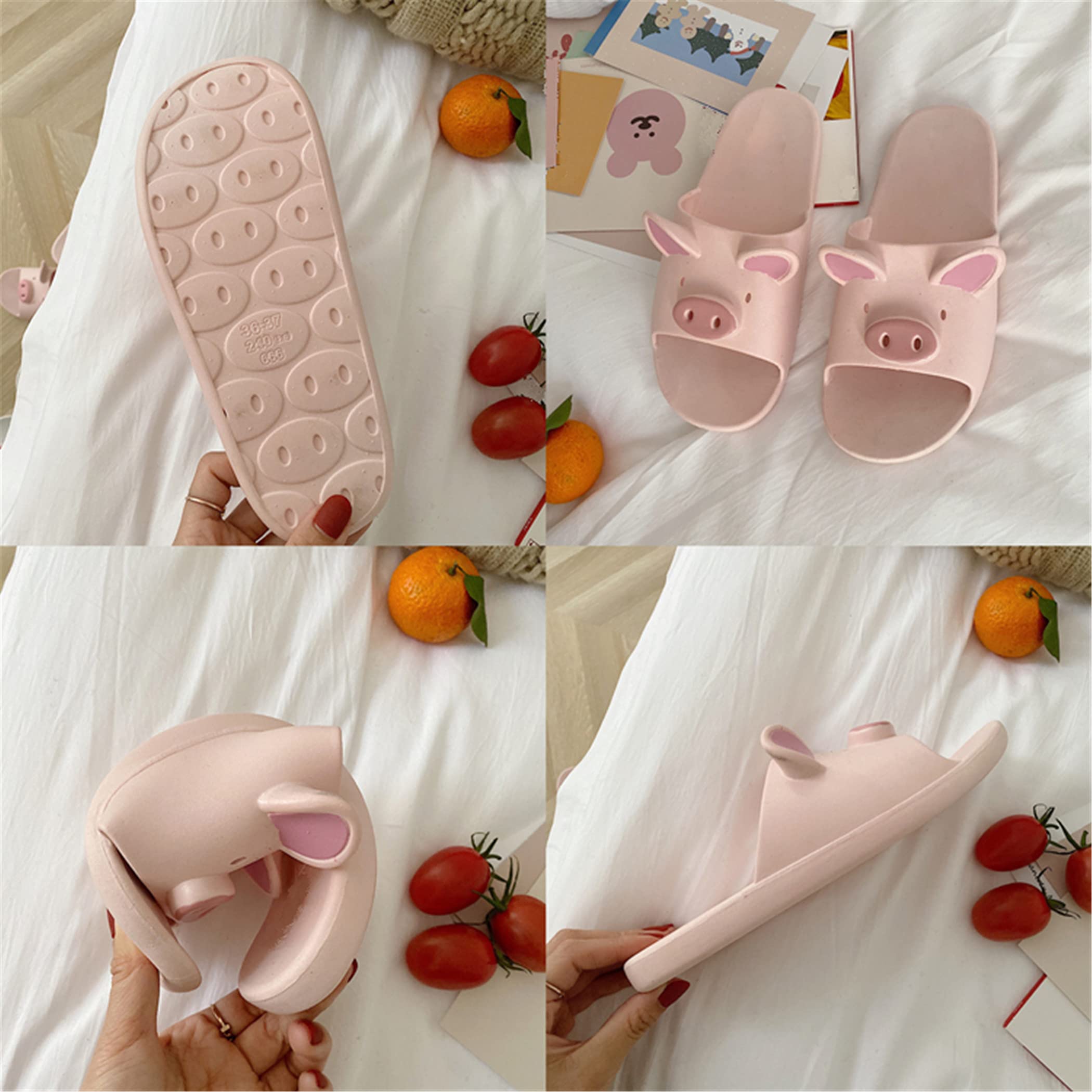 YILANLAN Women's Summer Sandals - Cute Animal Pig Slippers, Comfortable Bathroom & Beach Slides for Women - Perfect for Poolside, Spa Days and Indoor Lounging