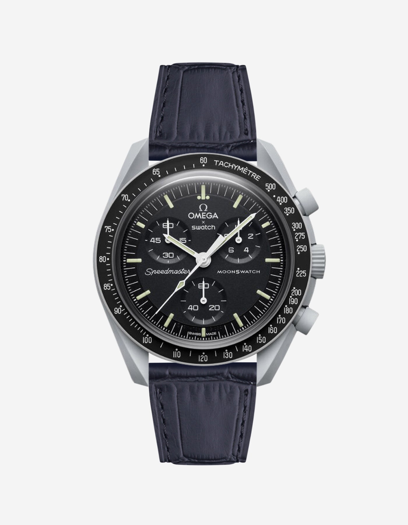 Omega x Swatch Mission to the Moon Leather Watch Straps - Premium Replacement Bands for MoonSwatch - Perfect for Dress, Casual & Space-Themed Events