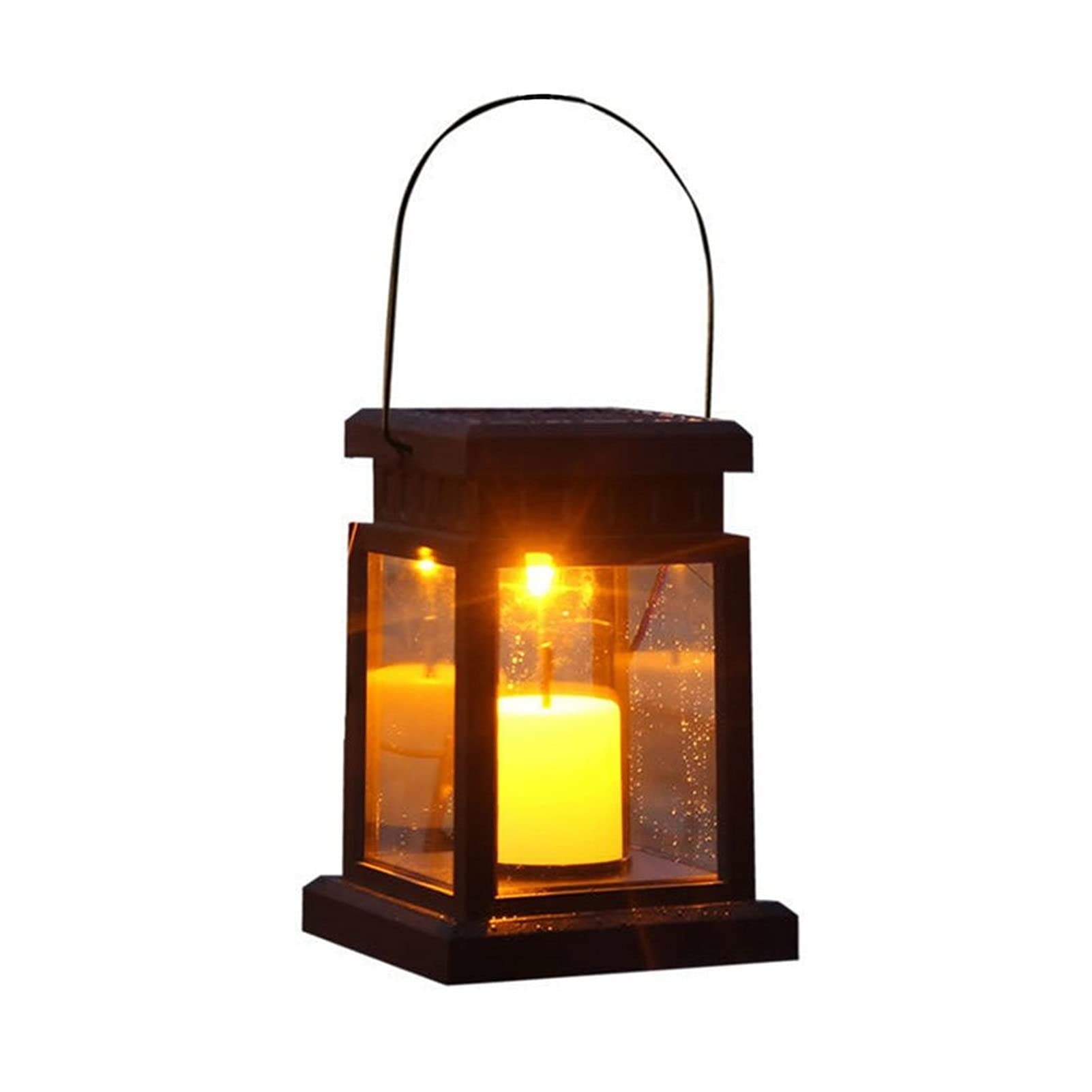 **Solar Powered Hanging Lantern - Waterproof Outdoor Garden Light, Retro Patio Decor, Landscape & Festival Lighting (Warm White) - Perfect for Backyard, Camping & Wedding Decorations**