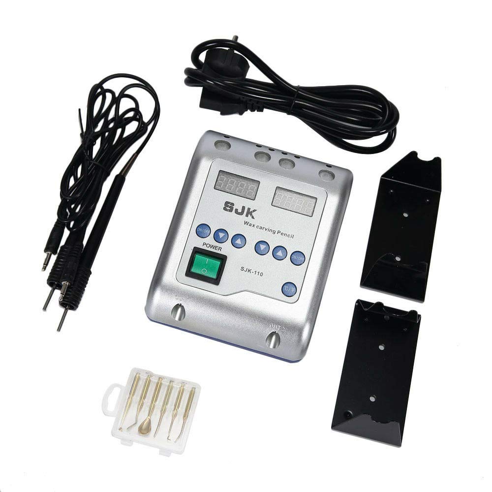 Electric Waxer Carving Knife Machine - Dual Pen & 6 Wax Tips for Dental Lab, Jewelry Making & Wax Modeling - Professional Dental Tools & Wax Carving Supplies for Dentists, Jewelers & Artists