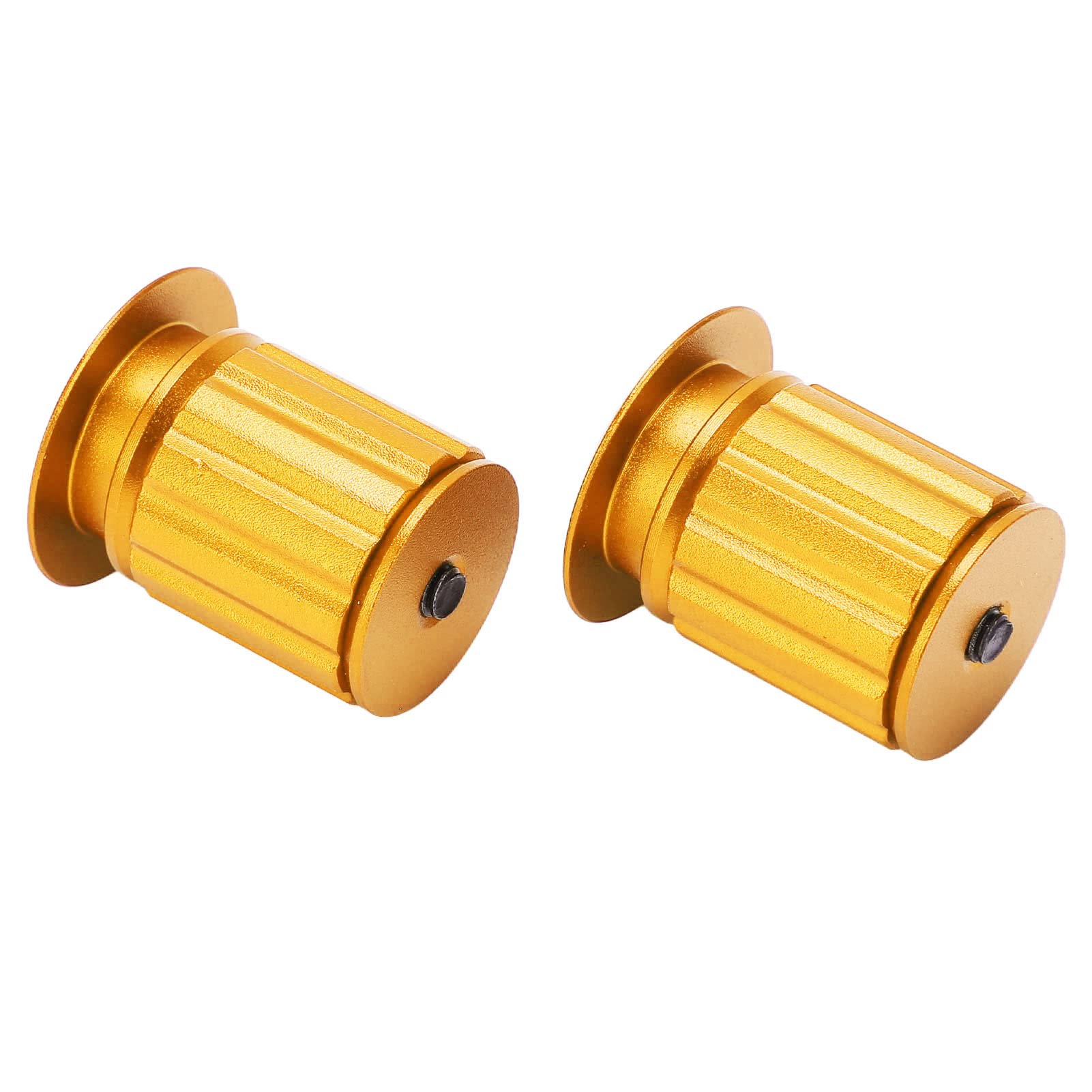 CUEA Bike Bar End Plugs - 1 Pair Anti-Rust Bicycle Handlebar Expander Plugs for Mountain Bikes & Folding Bikes (Gold) | Easy Installation for Enhanced Safety & Style on Road or Trail Rides
