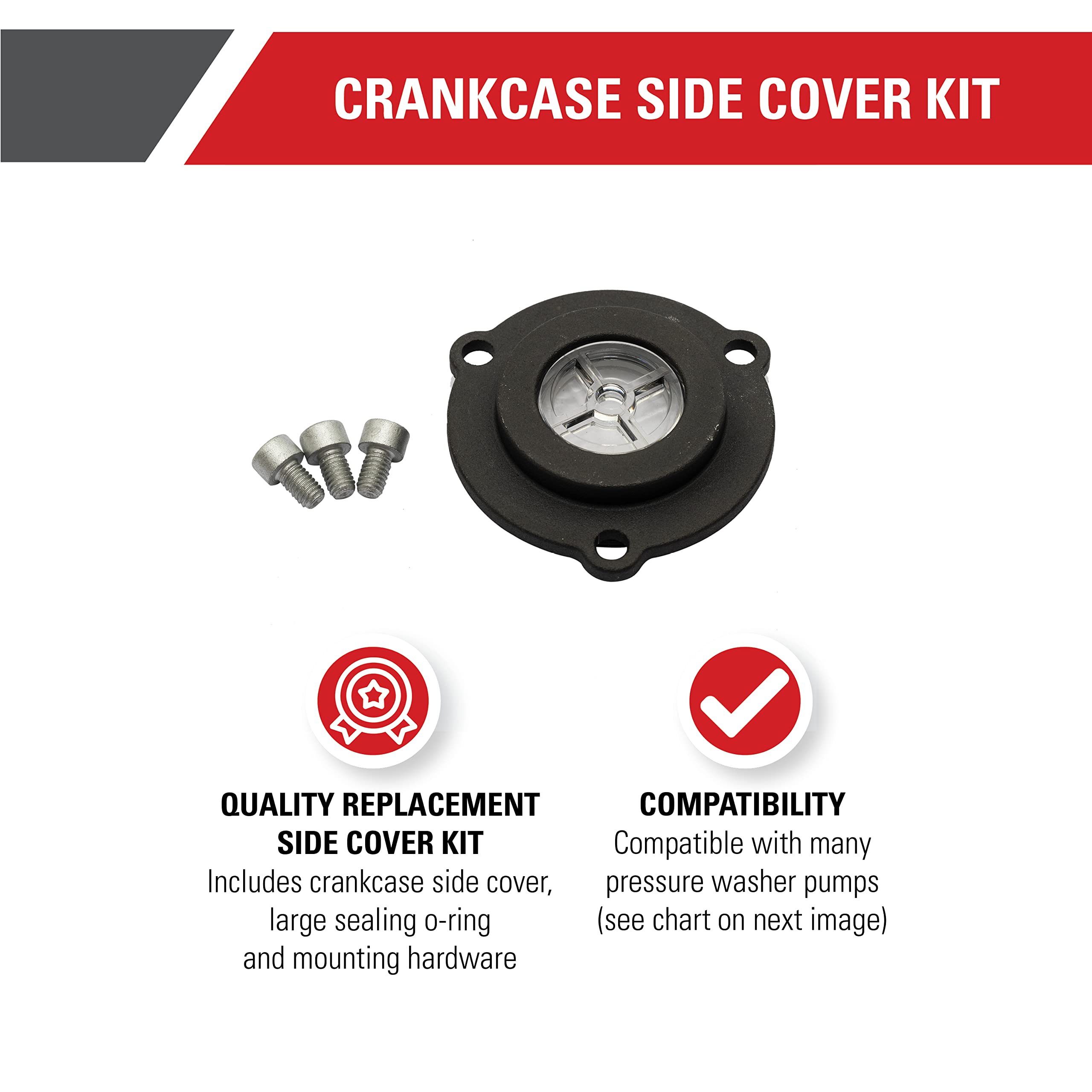 Simpson Pressure Washer Pump Cover Kit - Black for Easy Repair