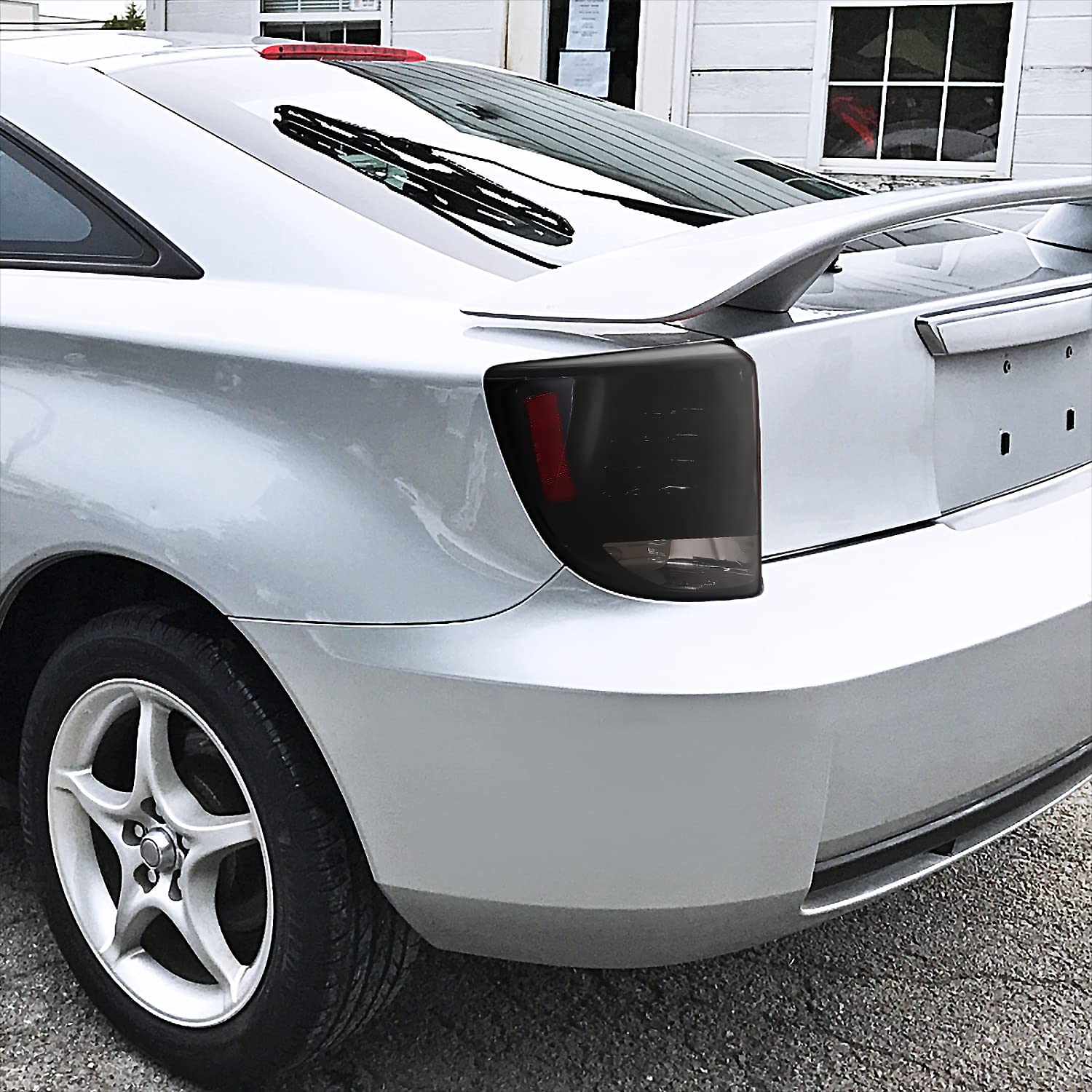 Spec-D Tuning Glossy Black Housing Smoke Lens LED Tail Lights - Compatible with 2000-2005 Toyota Celica (Left & Right Pair) - Enhanced Visibility & Style for Night Driving & Car Customization
