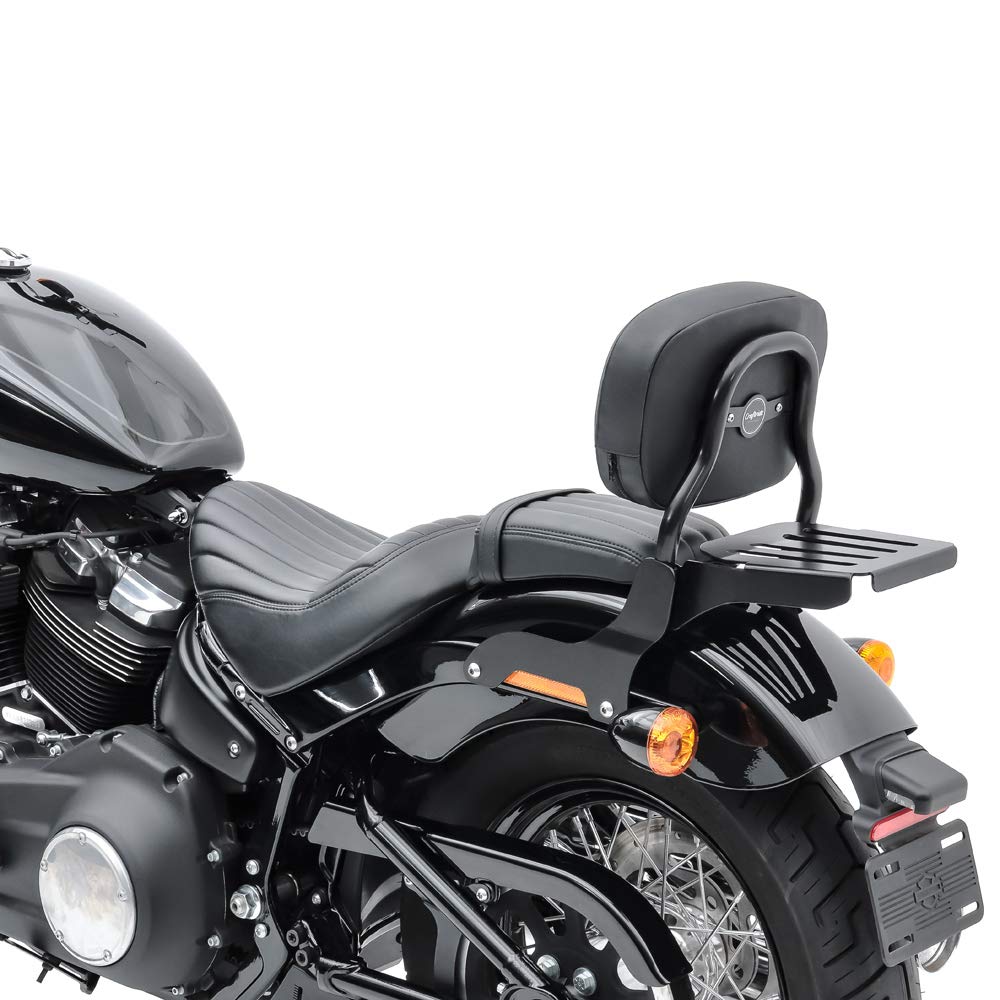 Black Sissy Bar X3X for Kawasaki VN 900 Classic/Custom 2006-2016 - Compatible with Luggage Rack | Motorcycle Passenger Backrest for Long Rides & Touring