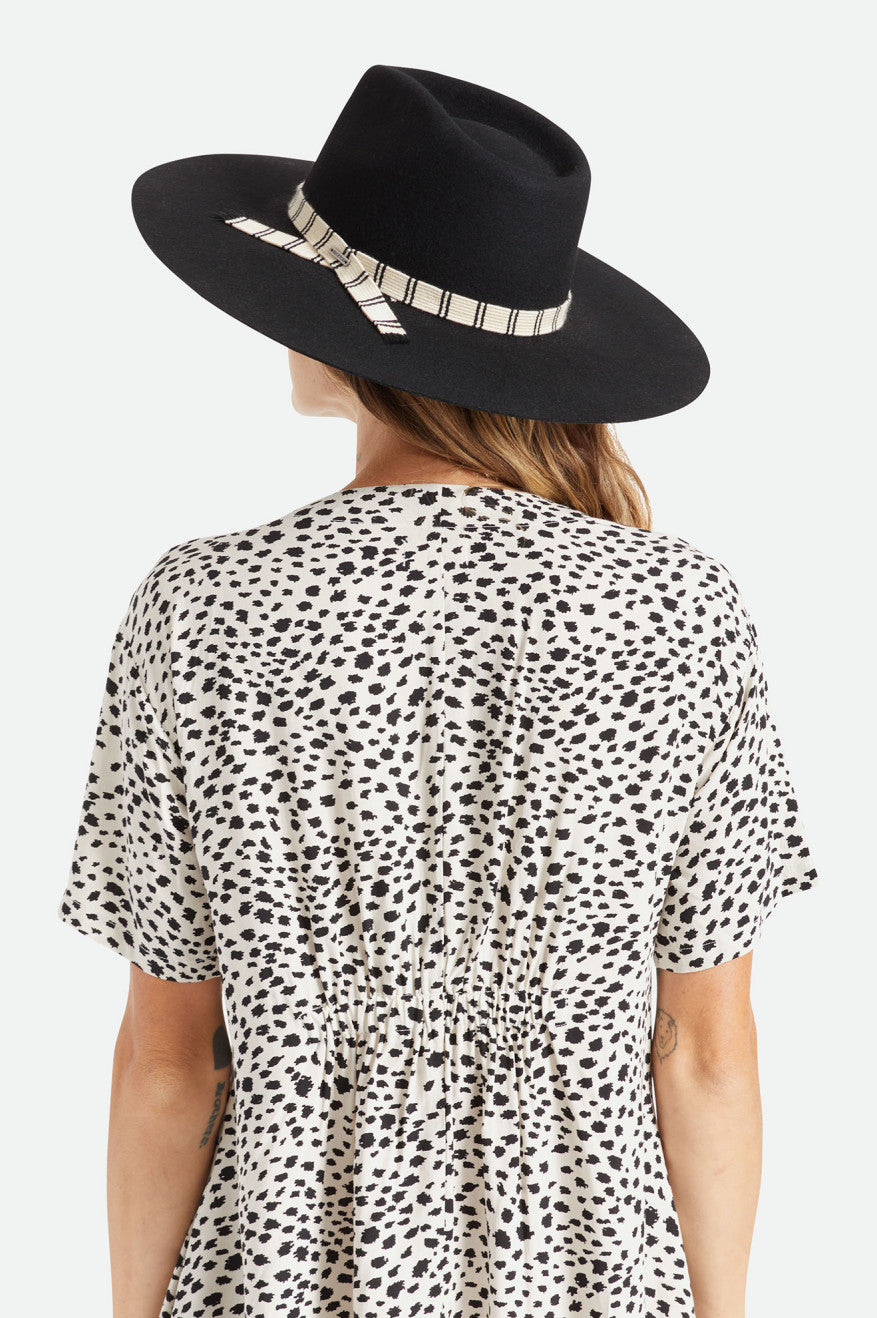 Stylish Leigh Felt Fedora Hat for Men & Women - Classic Black Wide Brim Fedora - Perfect for Outdoor Events, Weddings & Fashion Accessories