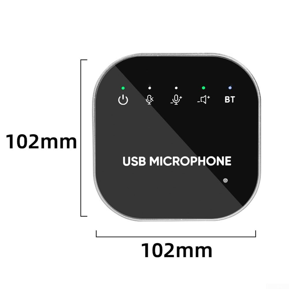JINSBON USB Conference Microphone with Built-in Speaker - Desktop Speakerphone for PC, Laptop, Zoom, Teams & Online Meetings - Perfect for Home Office, Webinars & Remote Work