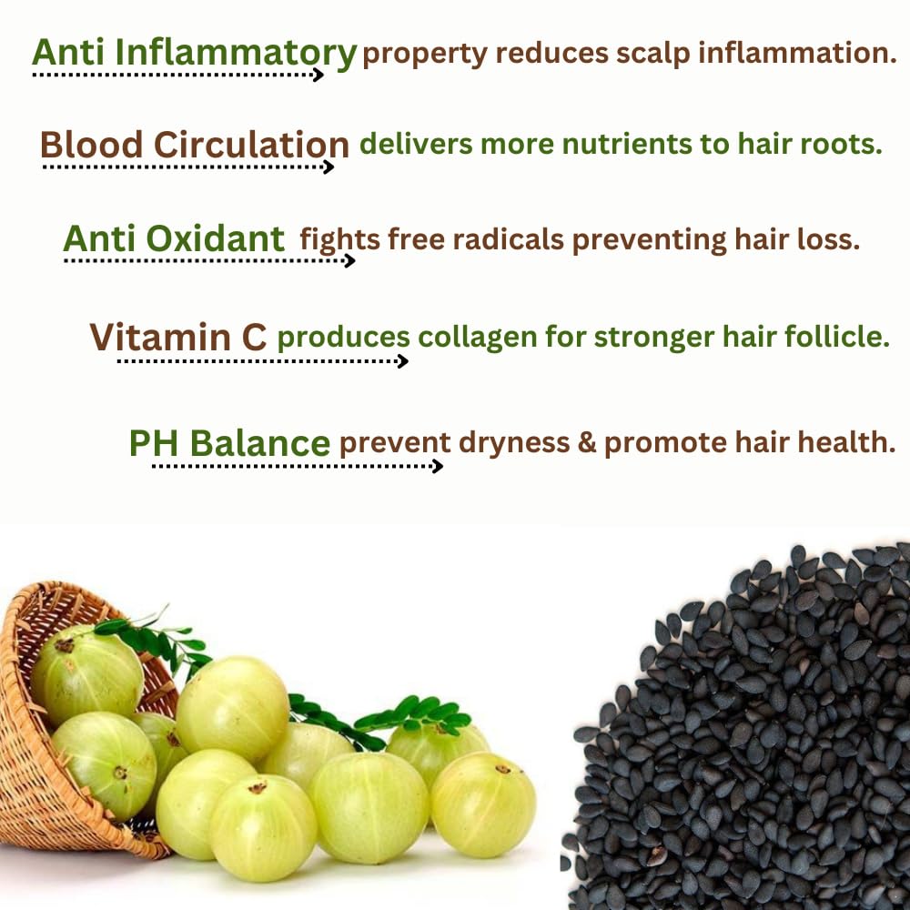 Reneu Herbals Folligrow Women's Hair Growth Oil with Amla & Black Seed Kalonji - Natural Nourishment for All Hair Types | Mineral Oil Free | Promotes Thicker, Longer Hair for Daily Care & Styling