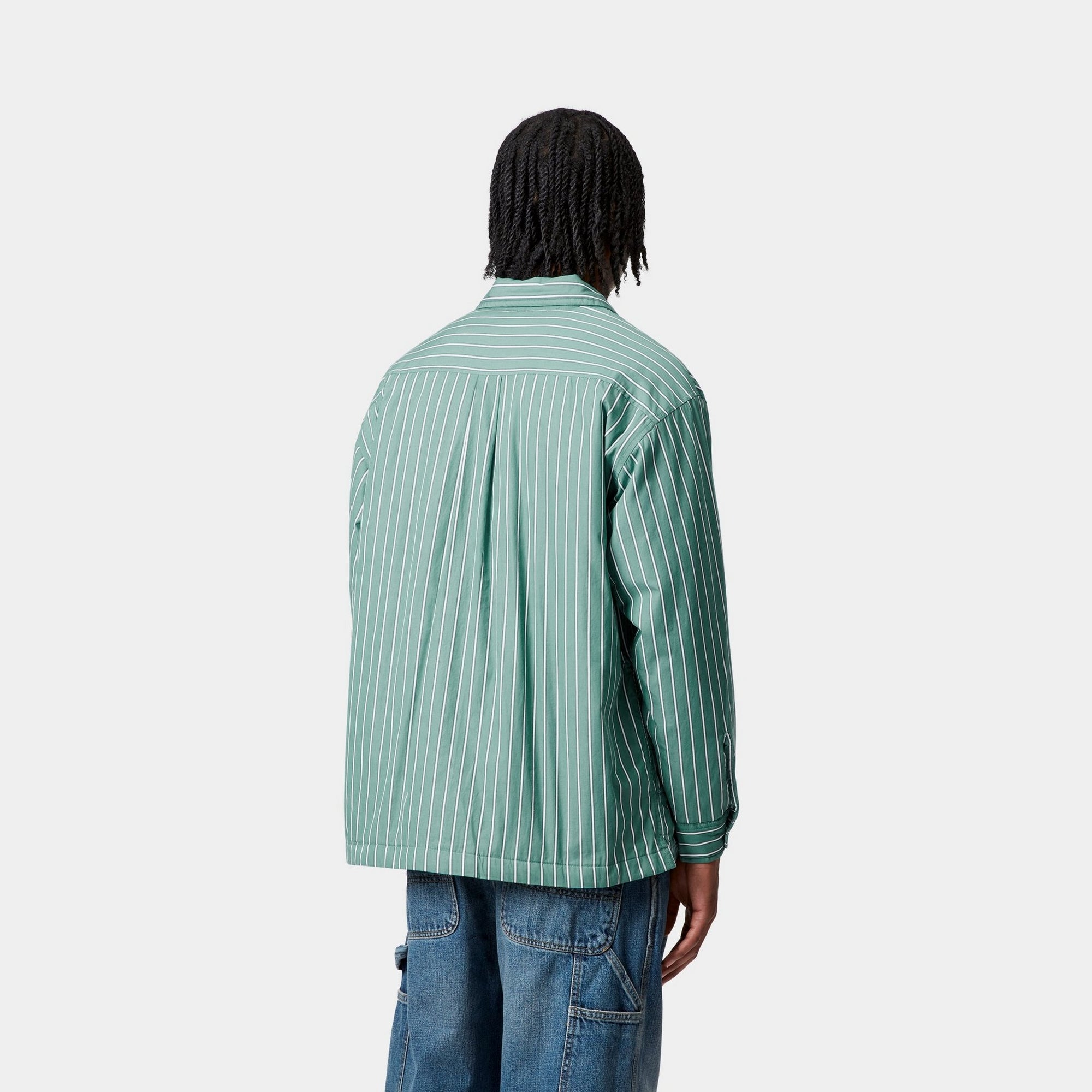 Grimsby Stripe Shirt Jacket for Men & Women | Lightweight Casual Outerwear | Saguaro Brand | Perfect for Spring & Fall Layering, Outdoor Activities, and Everyday Wear