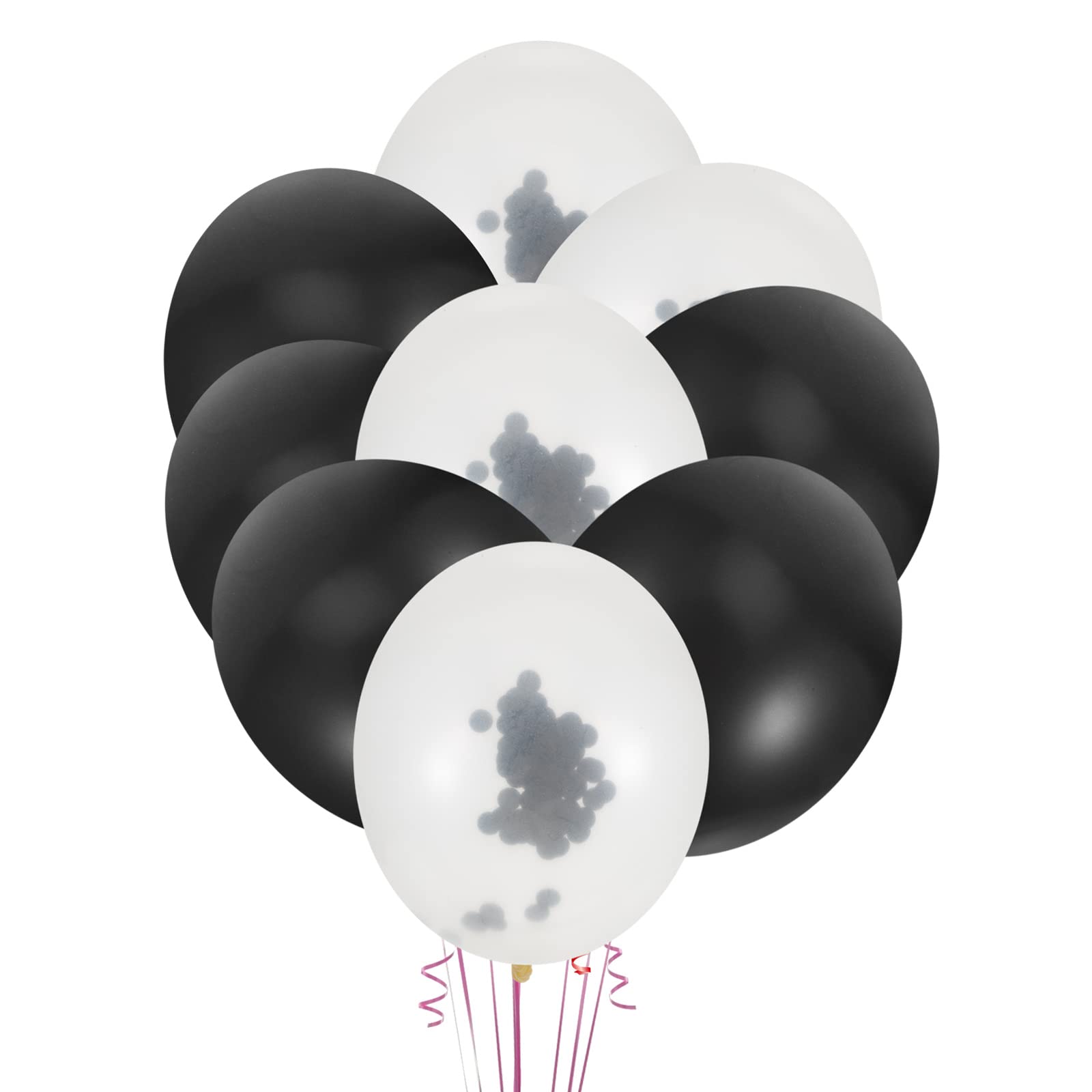 LUOZZY 30pcs Black & Blue Confetti Latex Balloons - 12 Inch Party Balloons for Birthday Decorations | Perfect for Kids Birthday Parties, Baby Showers & Graduation Celebrations