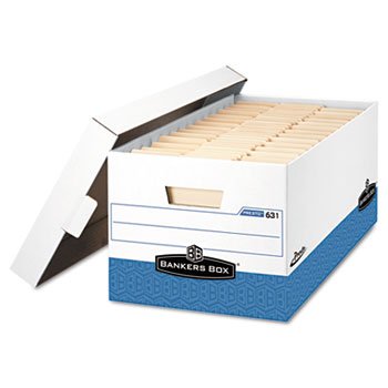Bankers Box Presto Maximum Strength Storage Box - Heavy Duty File Storage, Document Organizer for Office, Home & Business Use - FEL0063101