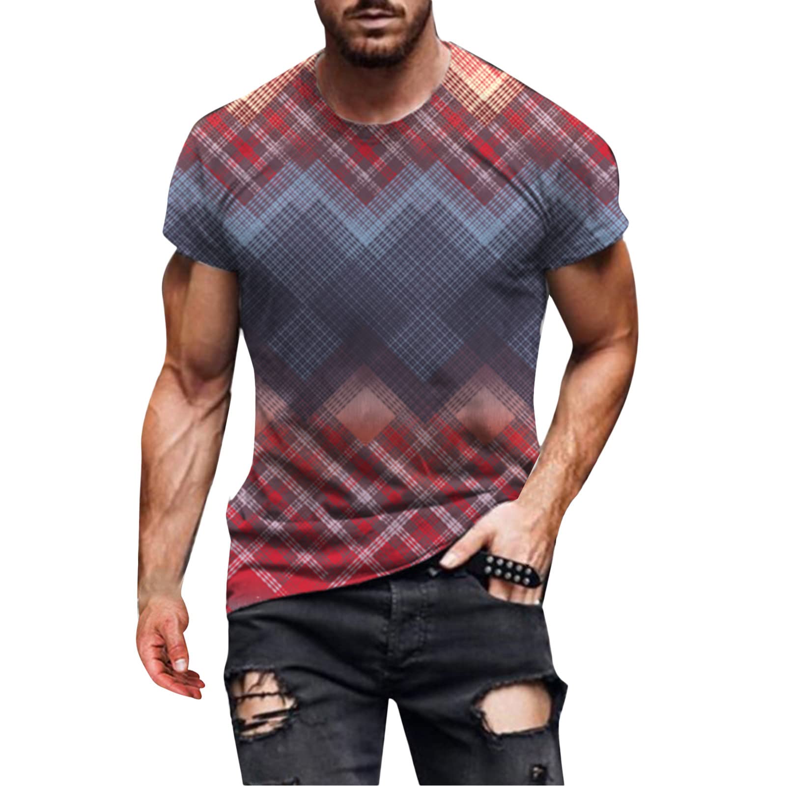 Men's Short Sleeve Muscle Fit Gym T-Shirt - Bodybuilding Workout Tee for Athletic Summer Wear | Perfect for Weightlifting, Bodybuilding & Casual Streetwear