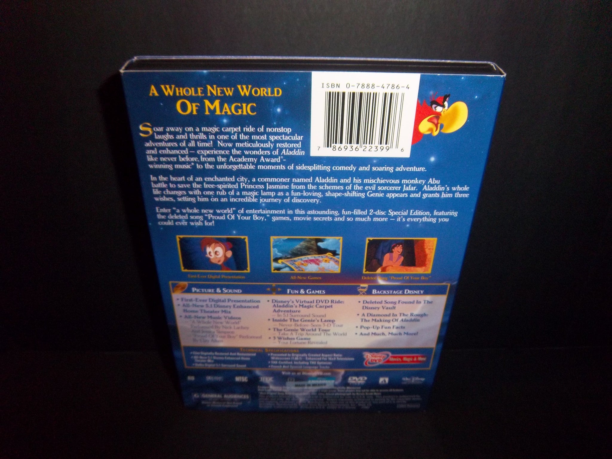 Aladdin 1994 (2004 2-Disc Platinum Edition DVD) - Like New Condition | Free US Shipping | Perfect for Disney Movie Collections & Family Movie Nights
