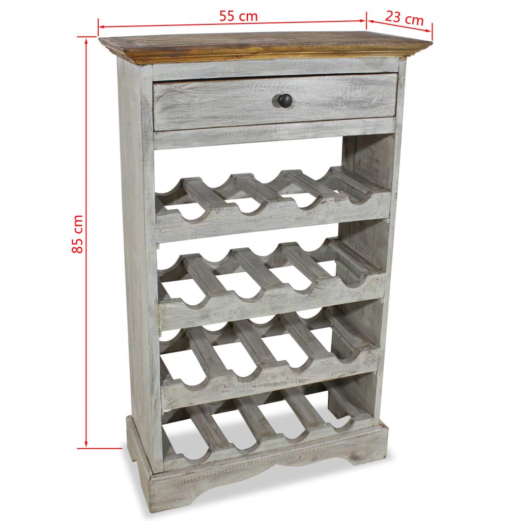 Premium Reclaimed Wood Wine Rack Cabinet - 21.7