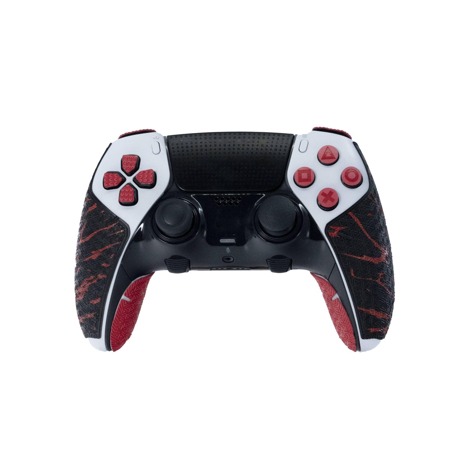 SHADOW BOOLT PS5 DualSense Edge Controller Grips - Anti-Slip, Multi-Texture, Sweat-Absorbing with Pre-Cut Adhesive Tape (Black & Red) - Perfect for Gaming, Long Sessions & Enhanced Comfort
