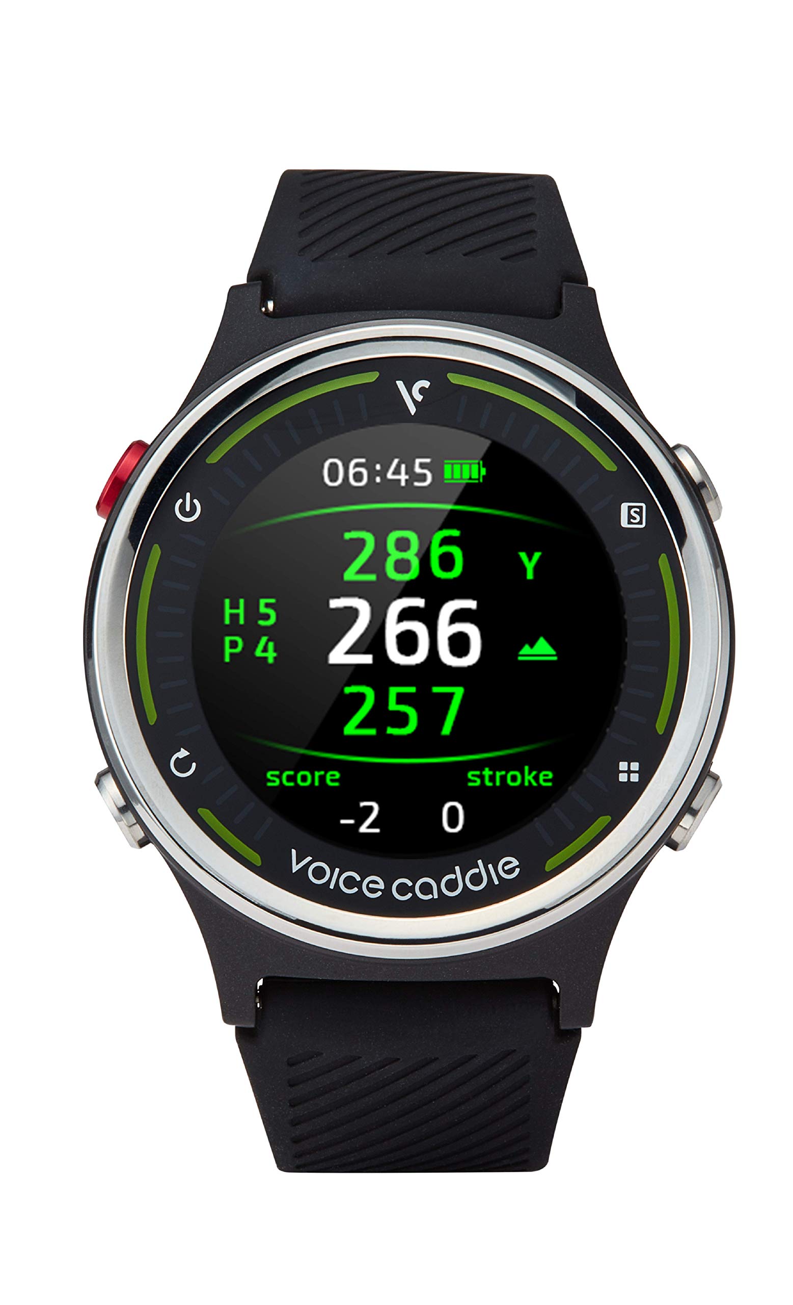Voice Caddie G1 Golf GPS Watch with Green Undulation & Slope - Black | Accurate Distance Tracking | Perfect for Golfers & Course Management