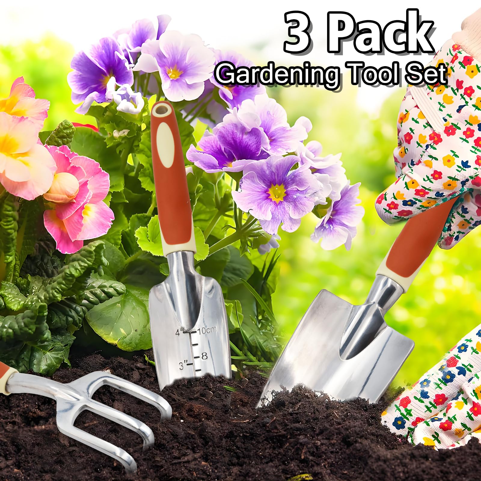 Premium Aluminum Alloy Gardening Tools Set - Durable, Sturdy & Non-Slip for Home & Outdoor Use - Perfect for Parent-Child Gardening Activities, Women's Outdoor Gifts & Garden Enthusiasts - Ideal for Backyard Planting, Landscaping & DIY Projects