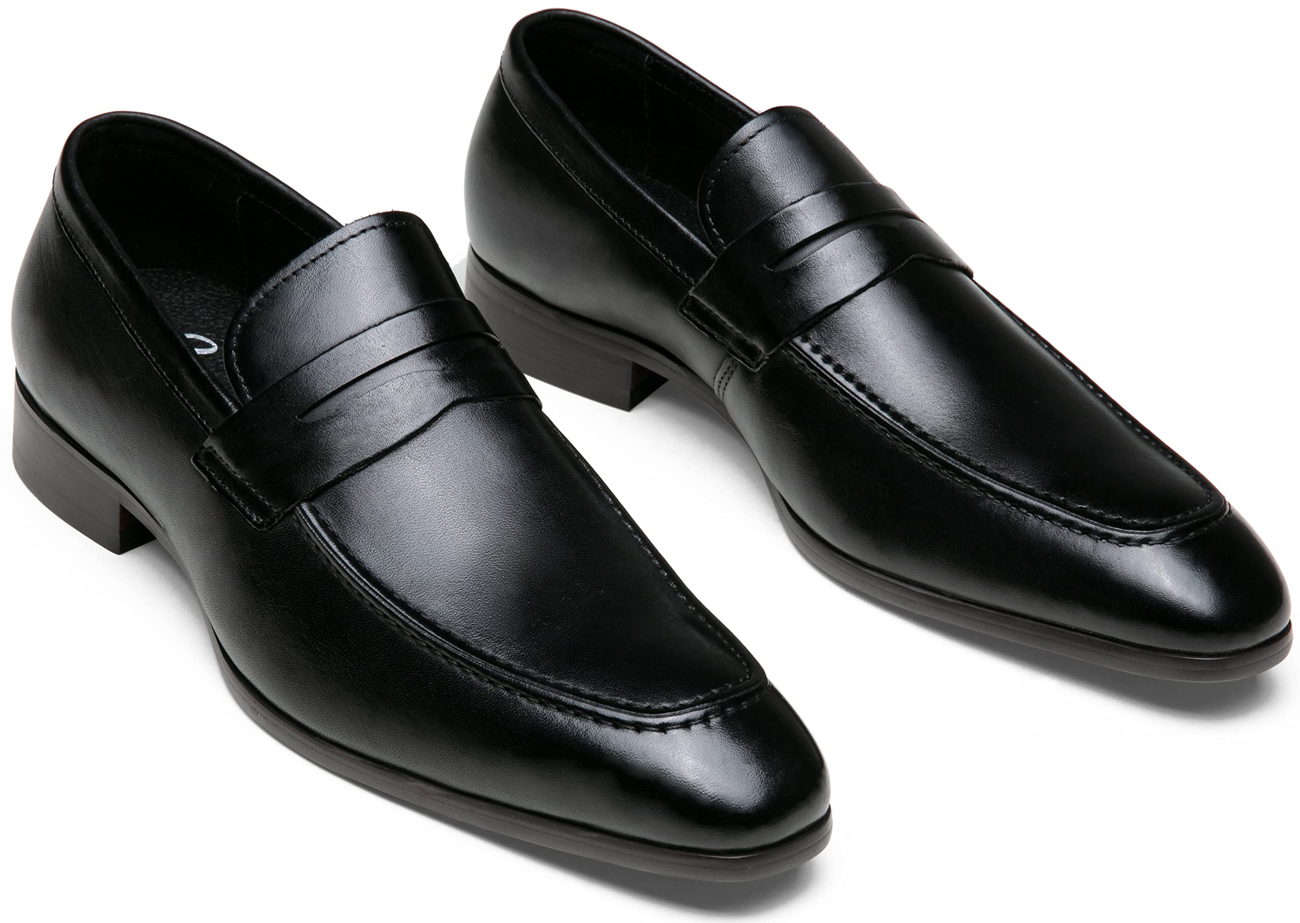 Premium Men's Penny Loafers - Genuine Leather Slip-On Dress Shoes for Business & Formal Occasions - Comfortable Office Work & Wedding Shoes for Men