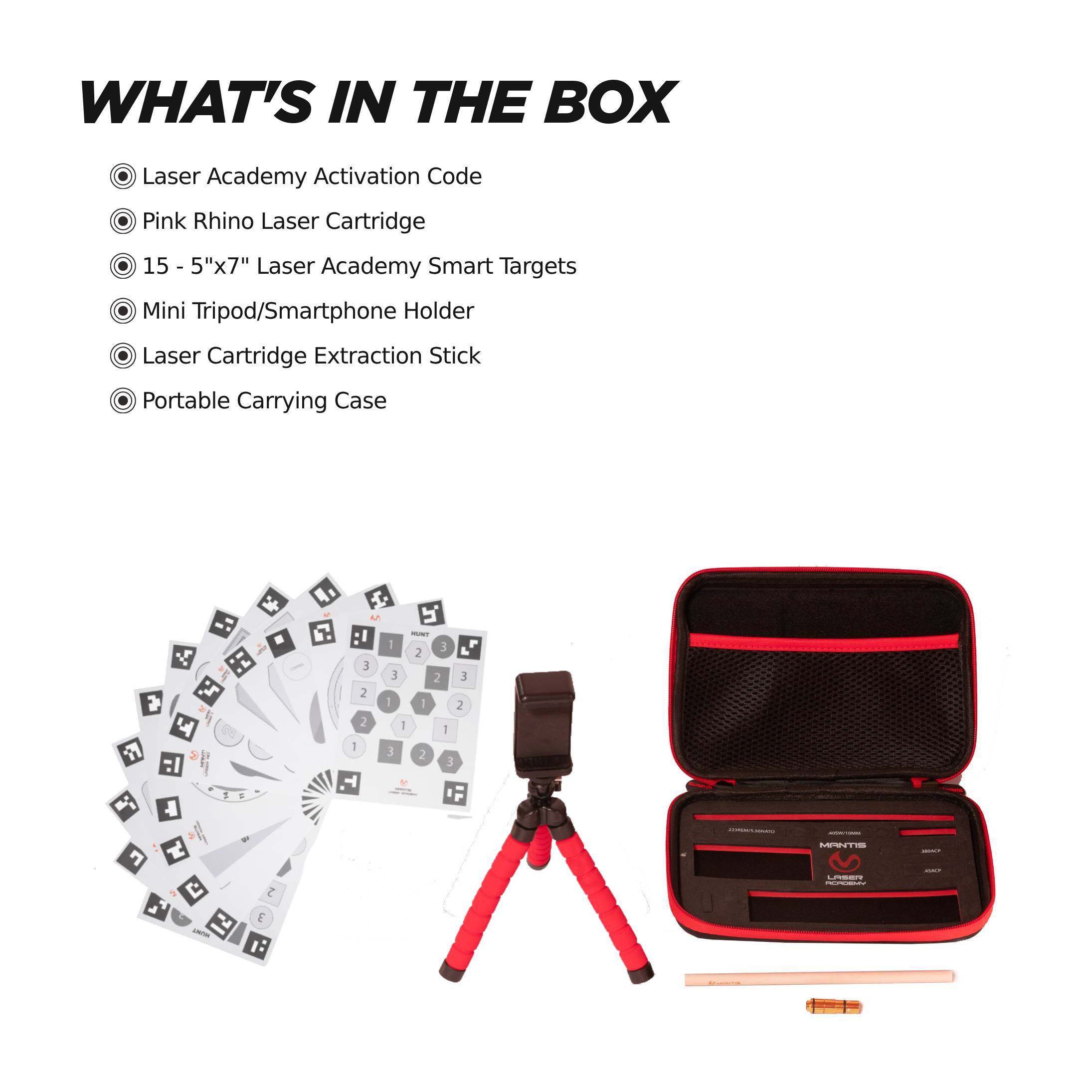 MantisX Laser Academy Training Kit - Portable Dry Fire Training System for Pistols & Rifles | Improve Shooting Accuracy at Home or Range | Perfect for Beginners & Professionals
