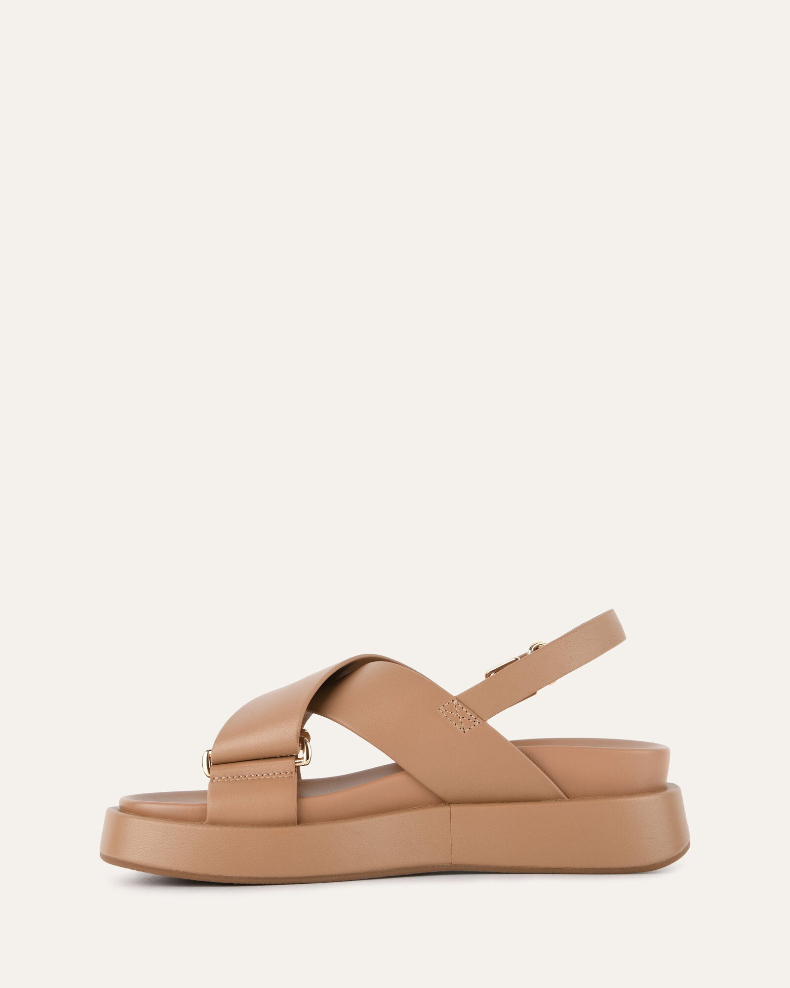 Marley Flat Sandals for Women - Genuine Tan Leather Comfortable Slides - Perfect for Beach, Vacation & Summer Outfits