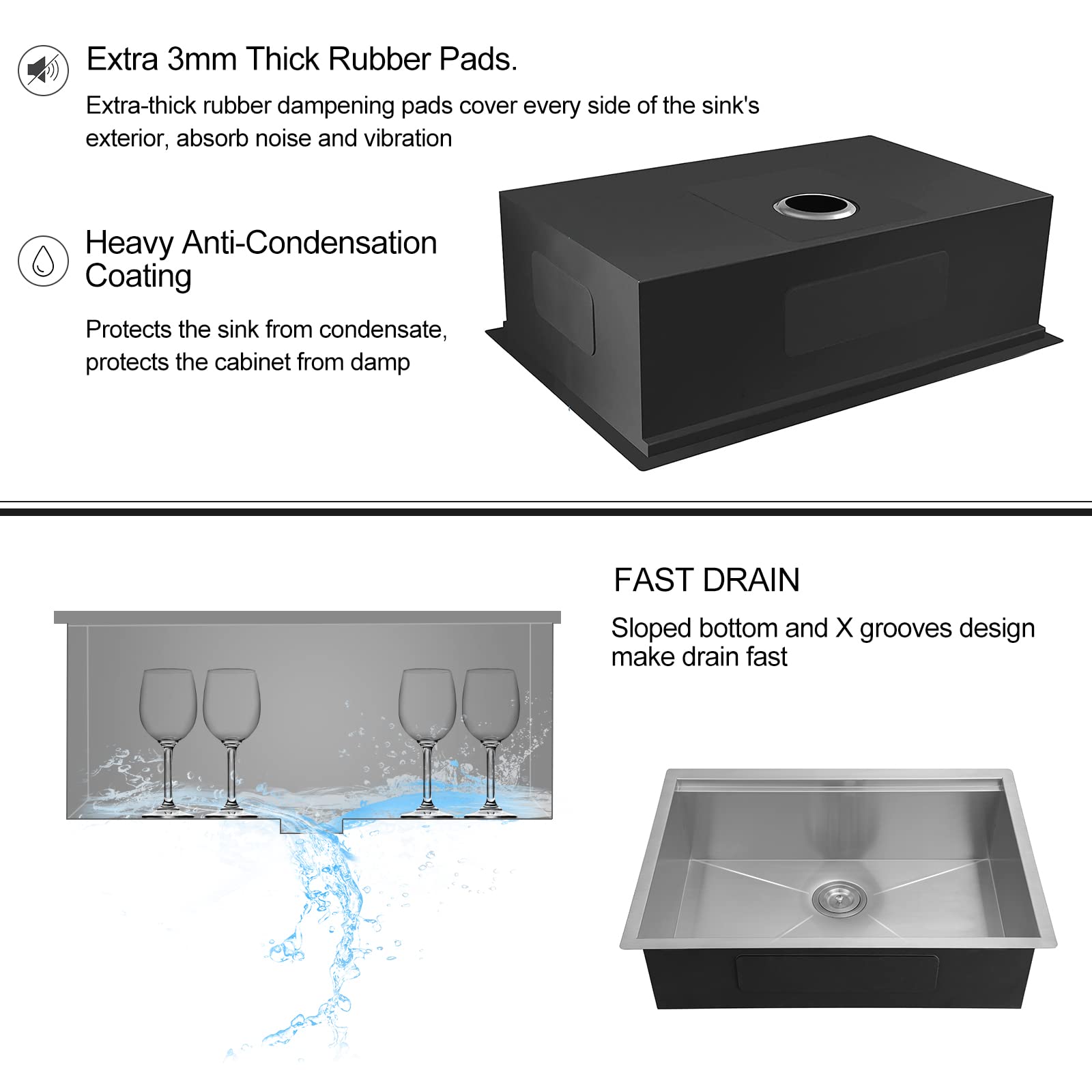 Hausinluck 30-inch Undermount Stainless Steel Kitchen Sink - 18 Gauge Single Bowl Workstation Sink with Integrated Ledge & Accessories (5-Pack) - Perfect for Modern Kitchens, Restaurants, and Commercial Food Prep Areas