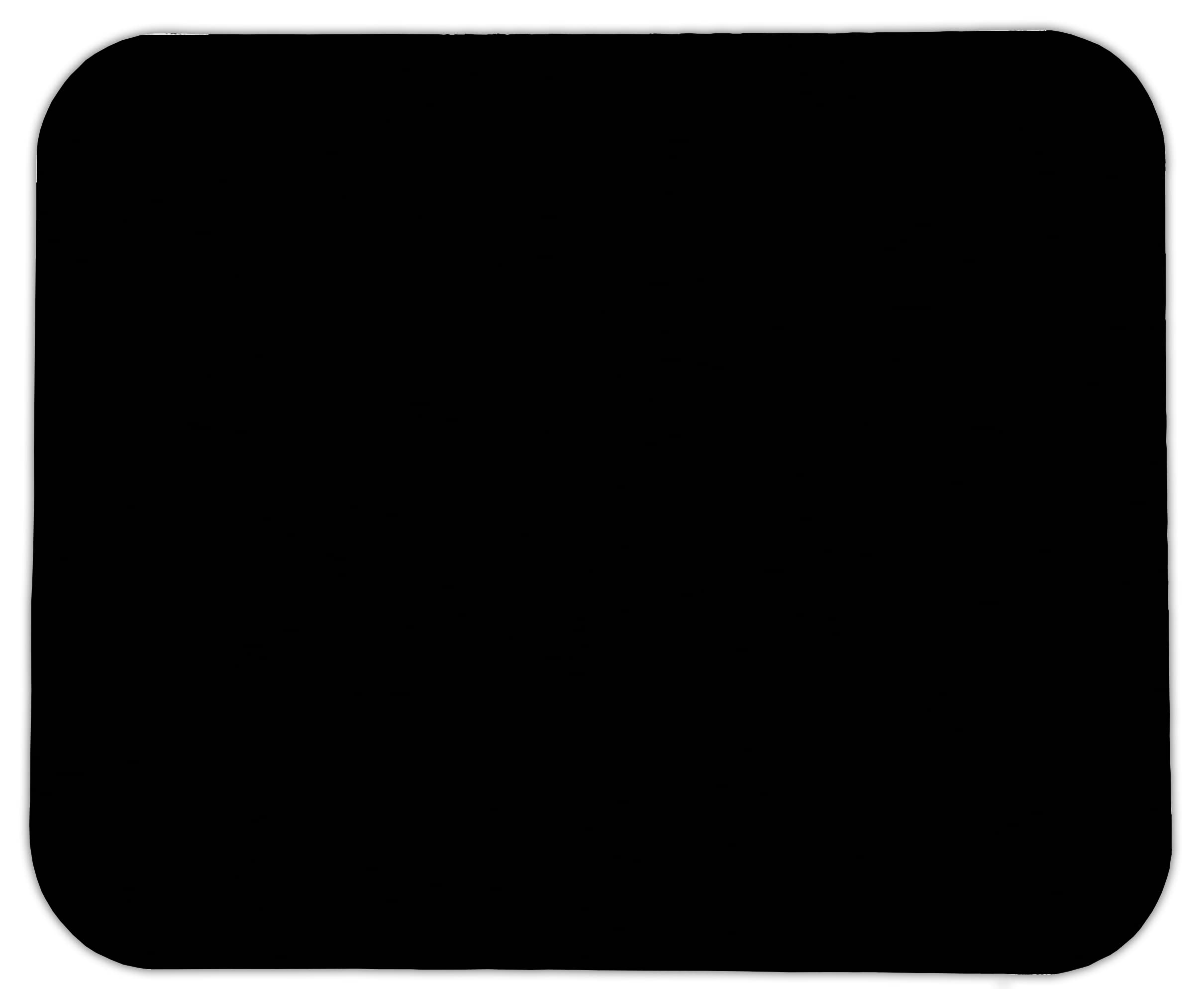 Premium Solid Color Mouse Pad - Non-Slip Rubber Base, Smooth Surface (Black) - Perfect for Office, Gaming & Home Computer Use