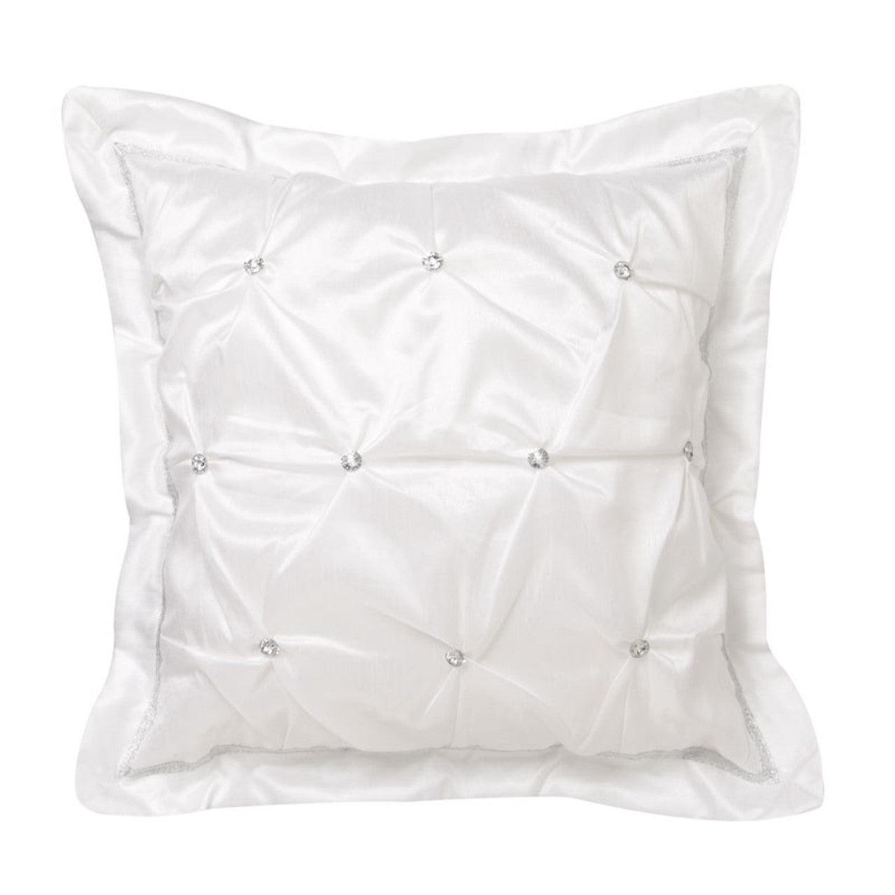 Francesca White Square Filled Cushion by Logan & Mason - Premium Home Decor Throw Pillow for Sofa, Bed & Living Room