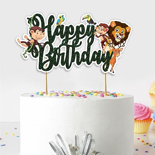 Jugle Safari Happy Birthday Cake Topper